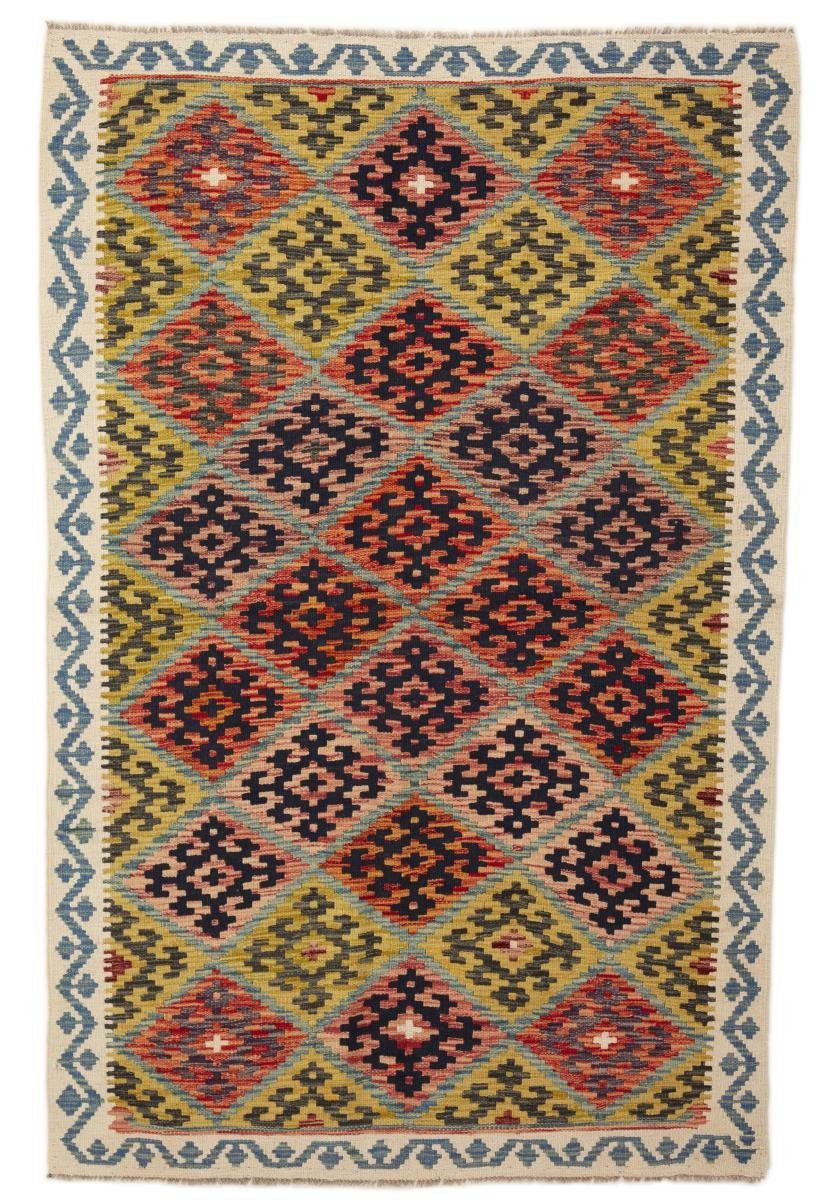 Orientteppich Kelim Afghan 126x196 Handgewebter Orientteppich, Nain Trading, rechteckig, Höhe: 3 mm