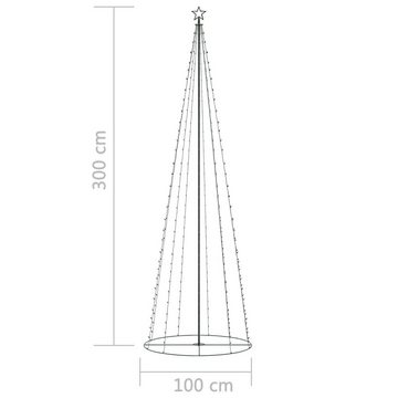 vidaXL LED Baum Weihnachtsbaum in Kegelform 330 LEDs Bunt 100x300 cm