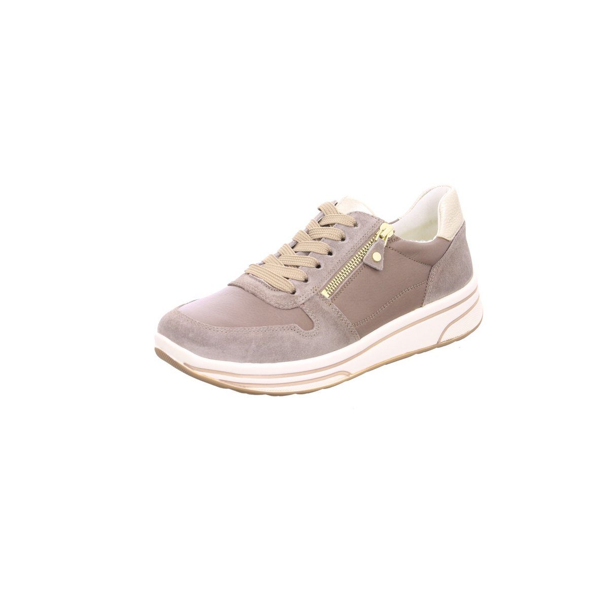 Freizeit Schnürer für Damen in taupe Sneaker