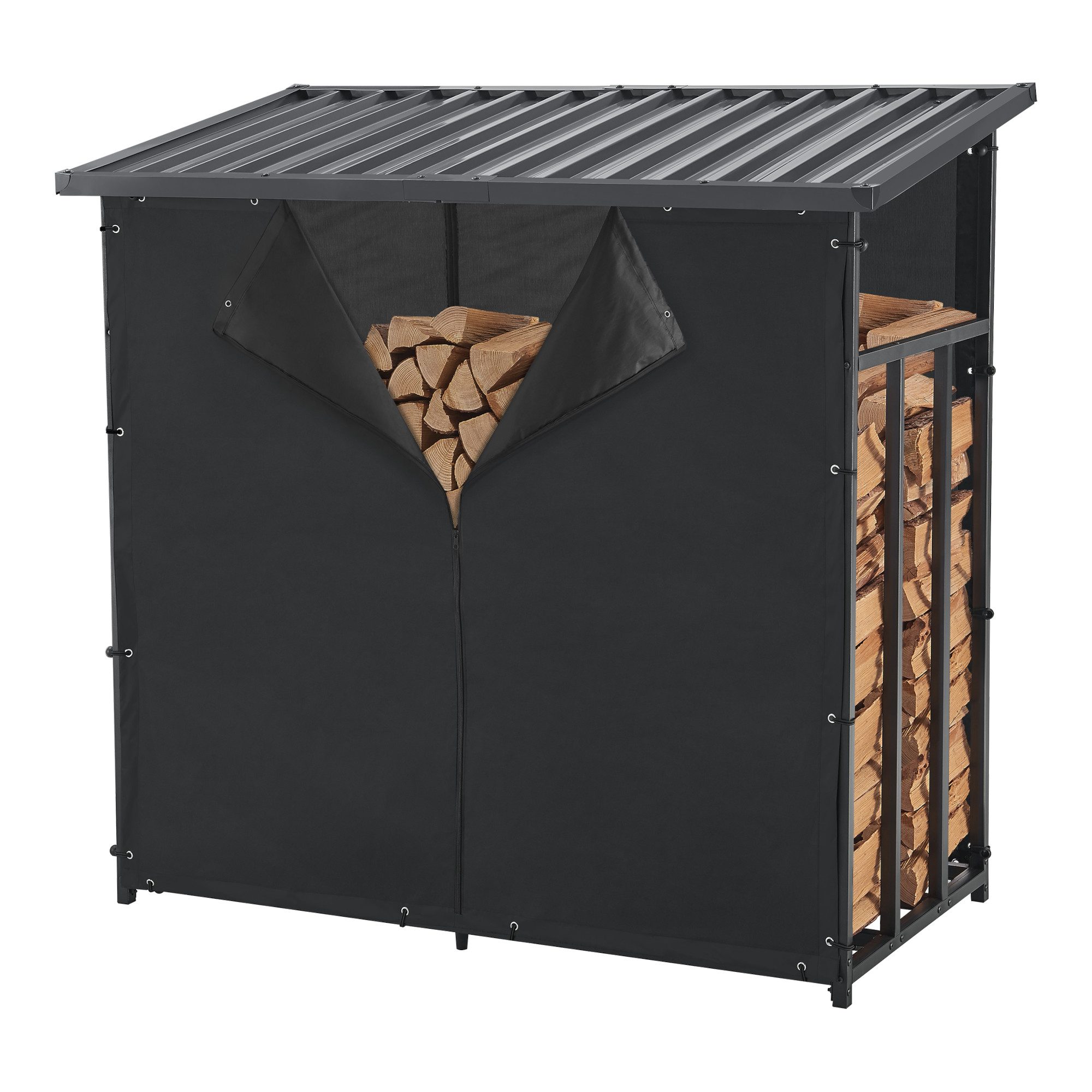 casa.pro Kaminholzregal, BxTxH:143x70x145 cm, »Yakutat« Kaminholzregal günstig online kaufen