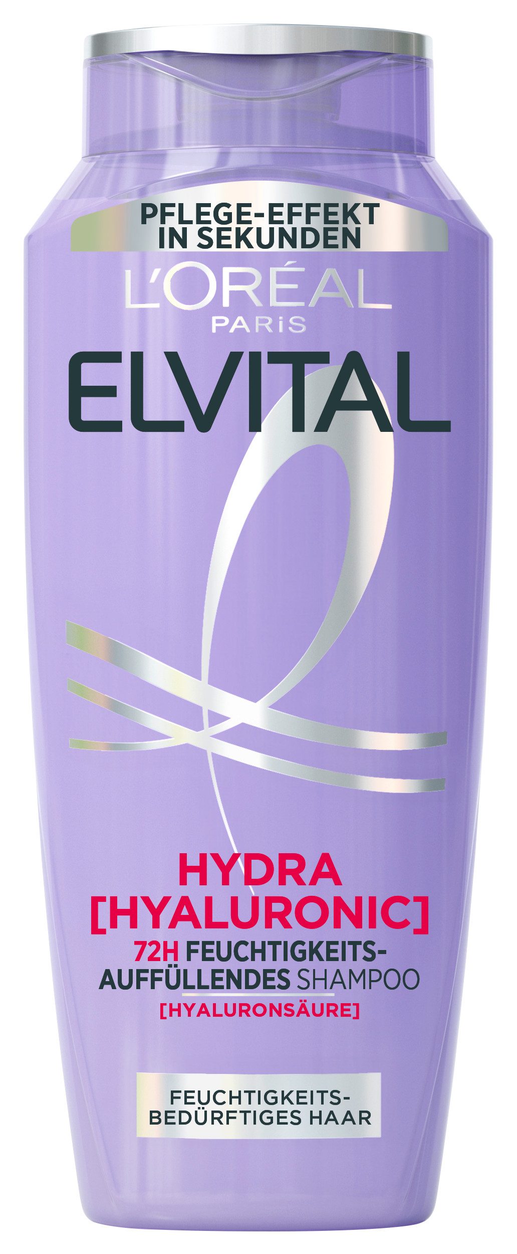 L'ORÉAL PARIS Haarshampoo L'Oréal Paris Elvital Hydra [Hyaluronic] Shampoo, Packung, 6-tlg., Hyaluronsäure für trockenes Haar, spendet 72h lang Feuchtigkeit.