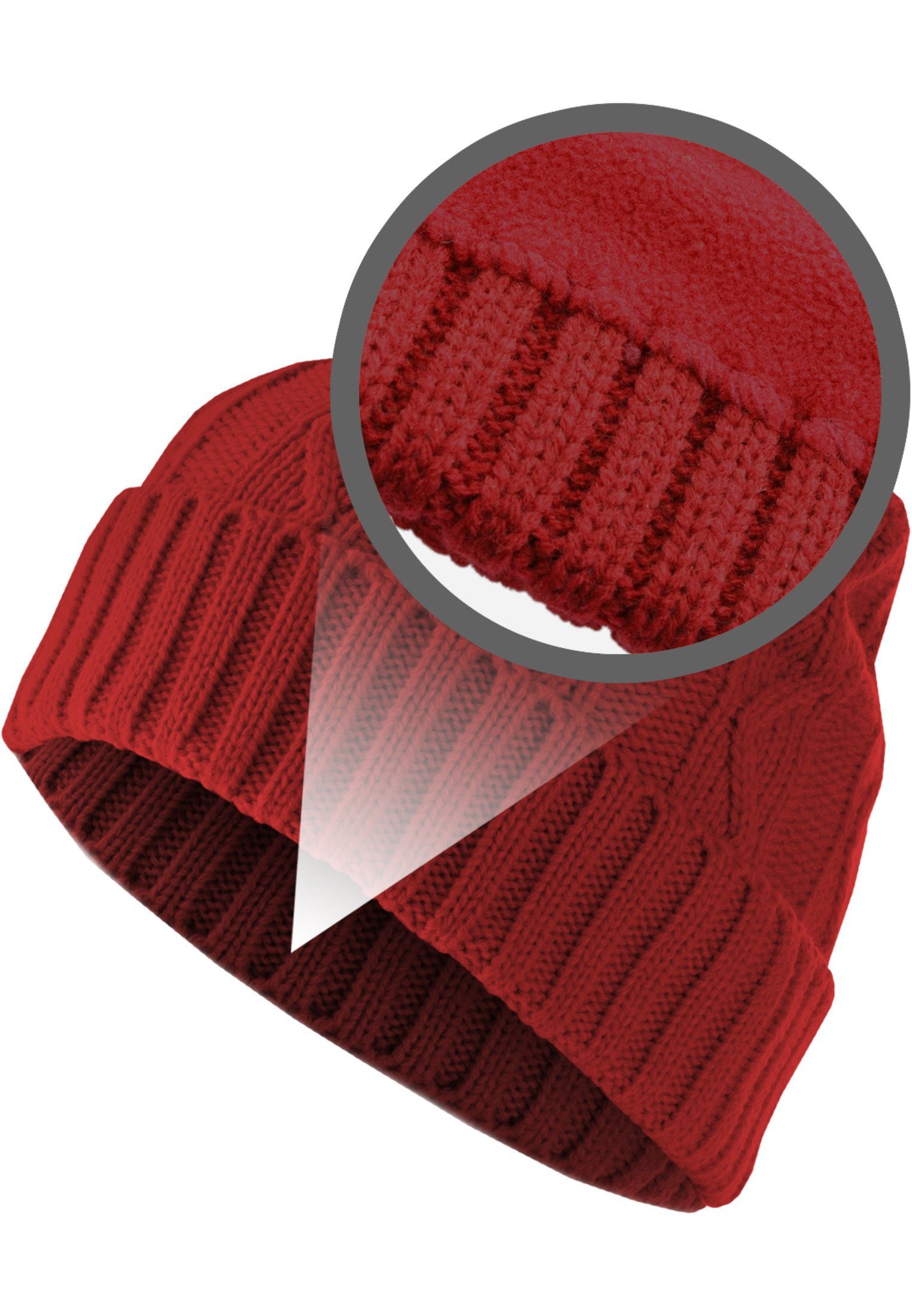 Beanie Accessoires Flap MSTRDS red Beanie (1-St) Cable