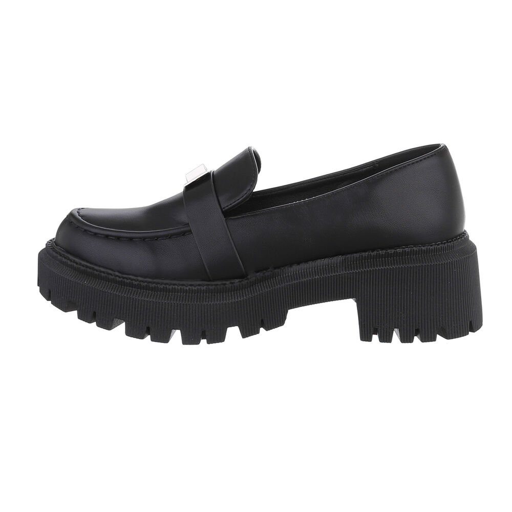 Ital-Design Damen Mokassins Freizeit Slipper Blockabsatz günstig online kaufen