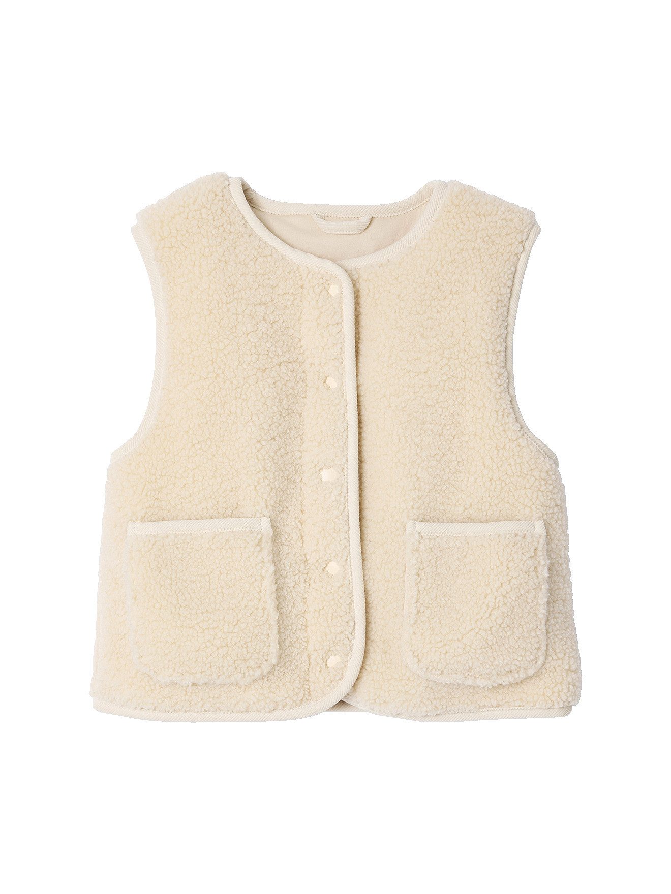 vertbaudet Blouson Mädchen Weste aus Teddyfleece