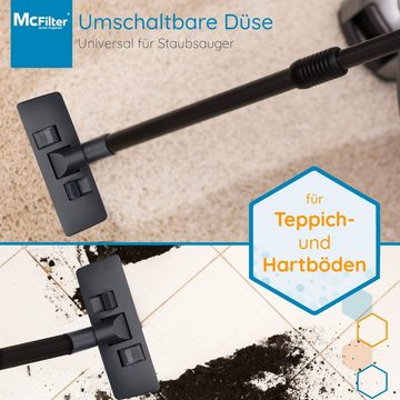 McFilter Kombidüse Universal passend für Miele Siemens Bosch Philips Thomas AEG usw., (1-tlg), Rohraußendurchmesser 32/35mm, Dreh-Kippgelenk, umschaltbar