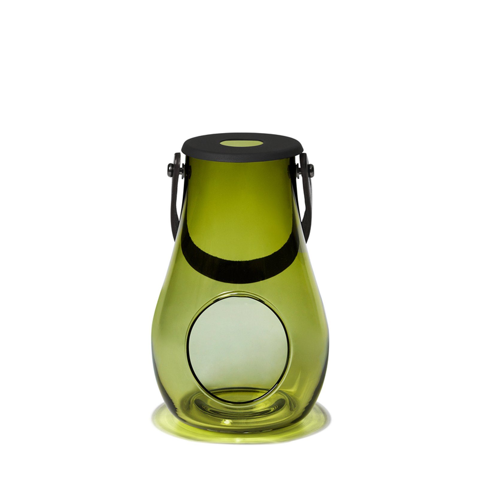 Fachgeschäft für neue Produkte! HOLMEGAARD Kerzenlaterne, Holmegaard olivegrün 16 Lederhenkel mit Light (h) With Laterne
