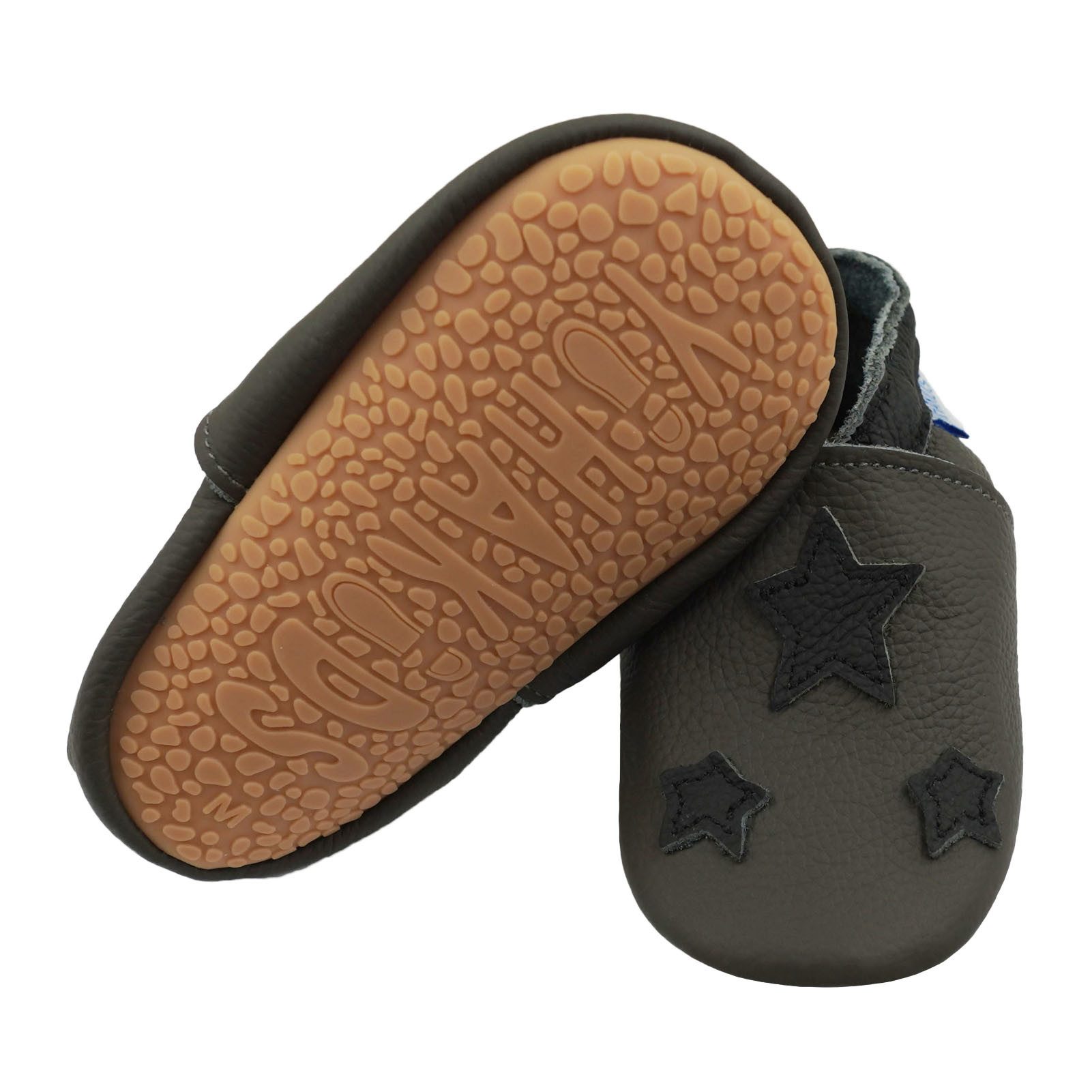Yihakids Weiche Leder Krabbelschuhe Baby Lauflernschuhe Lederpuschen Stern Hausschuh