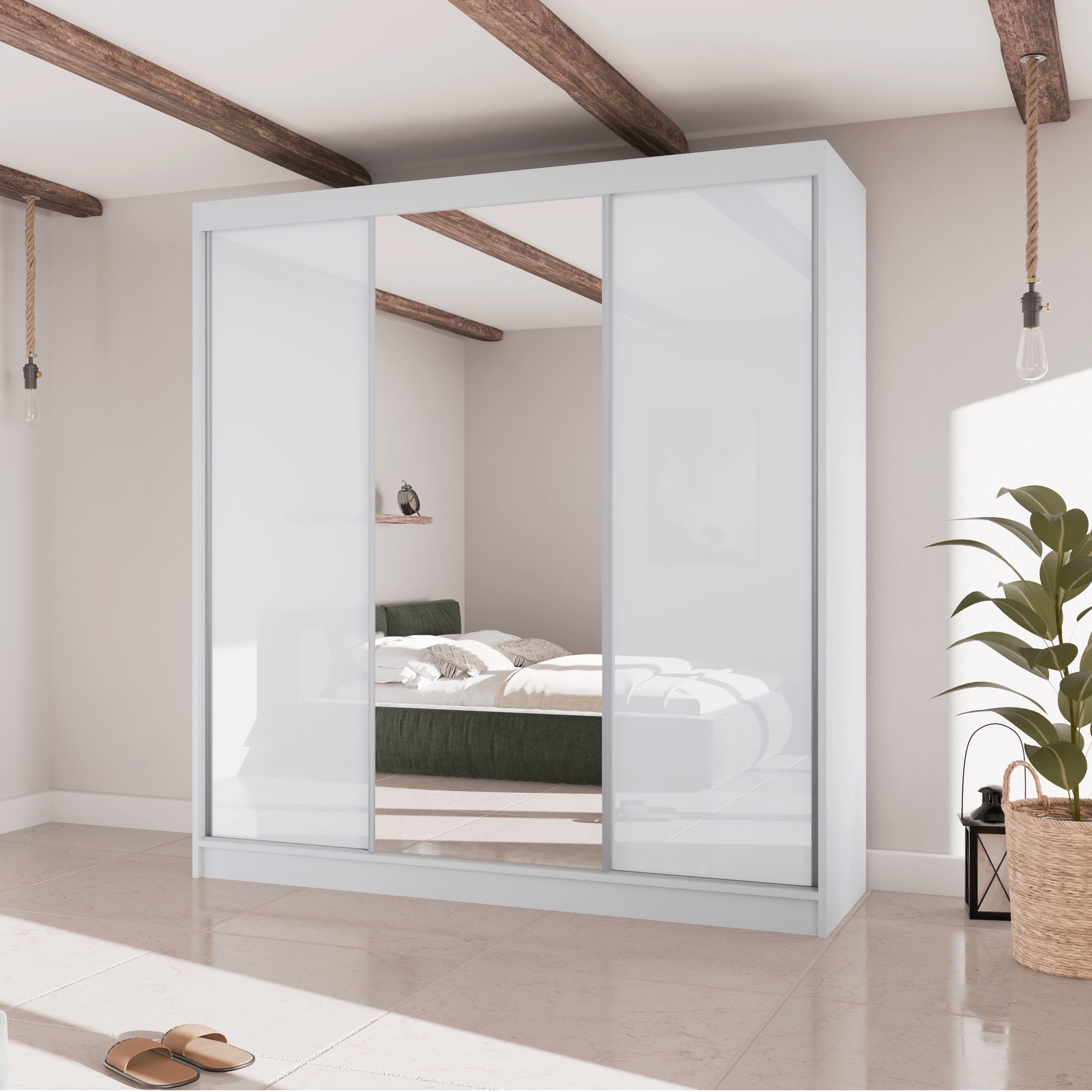 Beautysofa Kleiderschrank VELIS II Breite: 200cm, günstig online kaufen