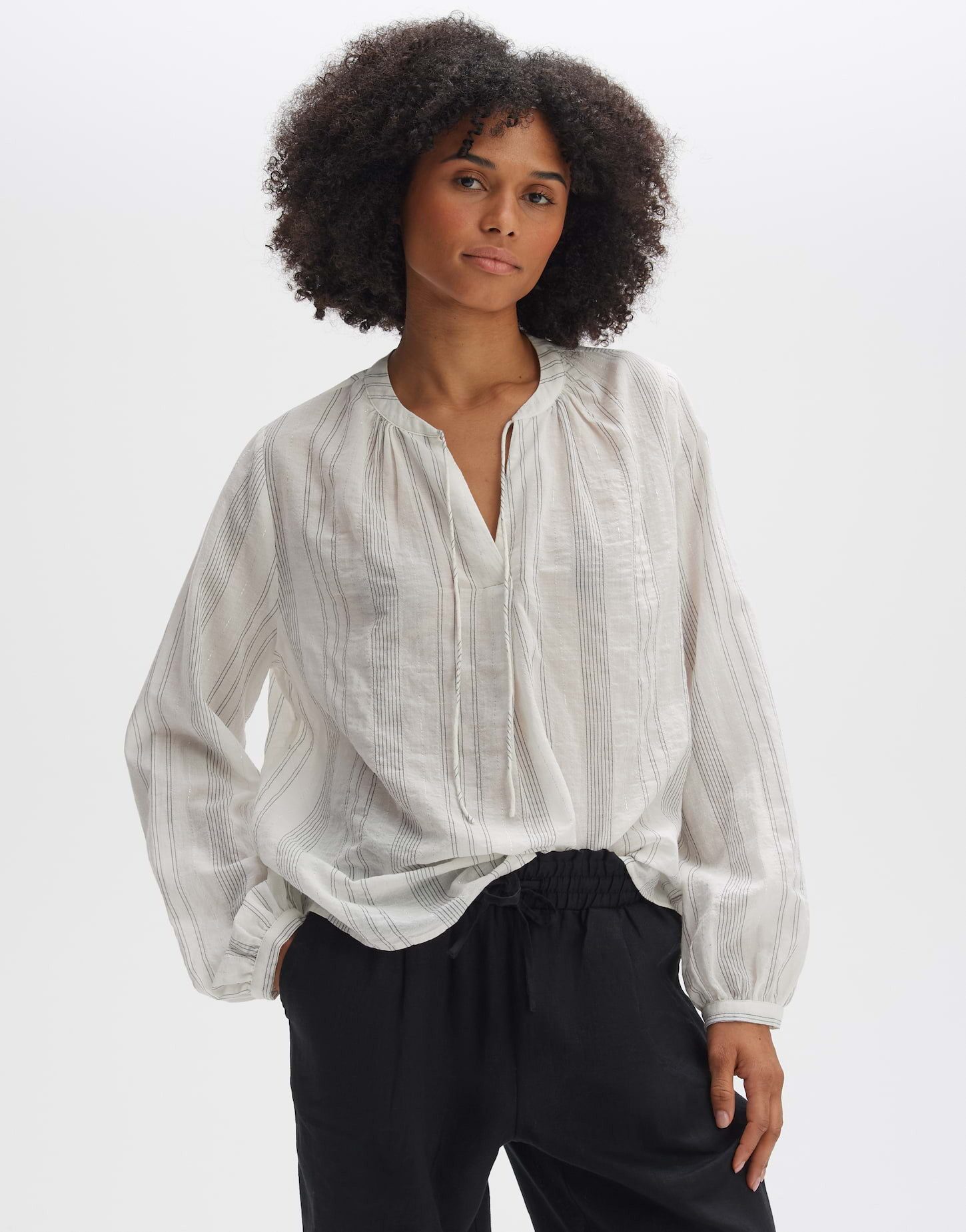Langarmbluse Tunikabluse FENIKA Loose aus BCI Cotton Mix