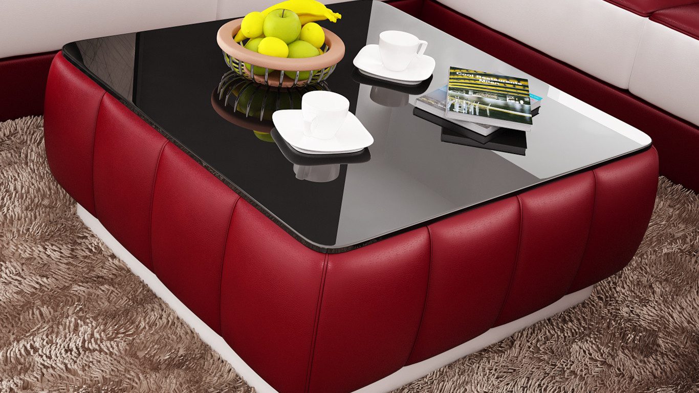 Xlmoebel Beistelltisch Beistelltisch aus Glas von Designer SR4411 - Neuheitsvariante (Couchtisch SR4411), Hergestellt in Europa