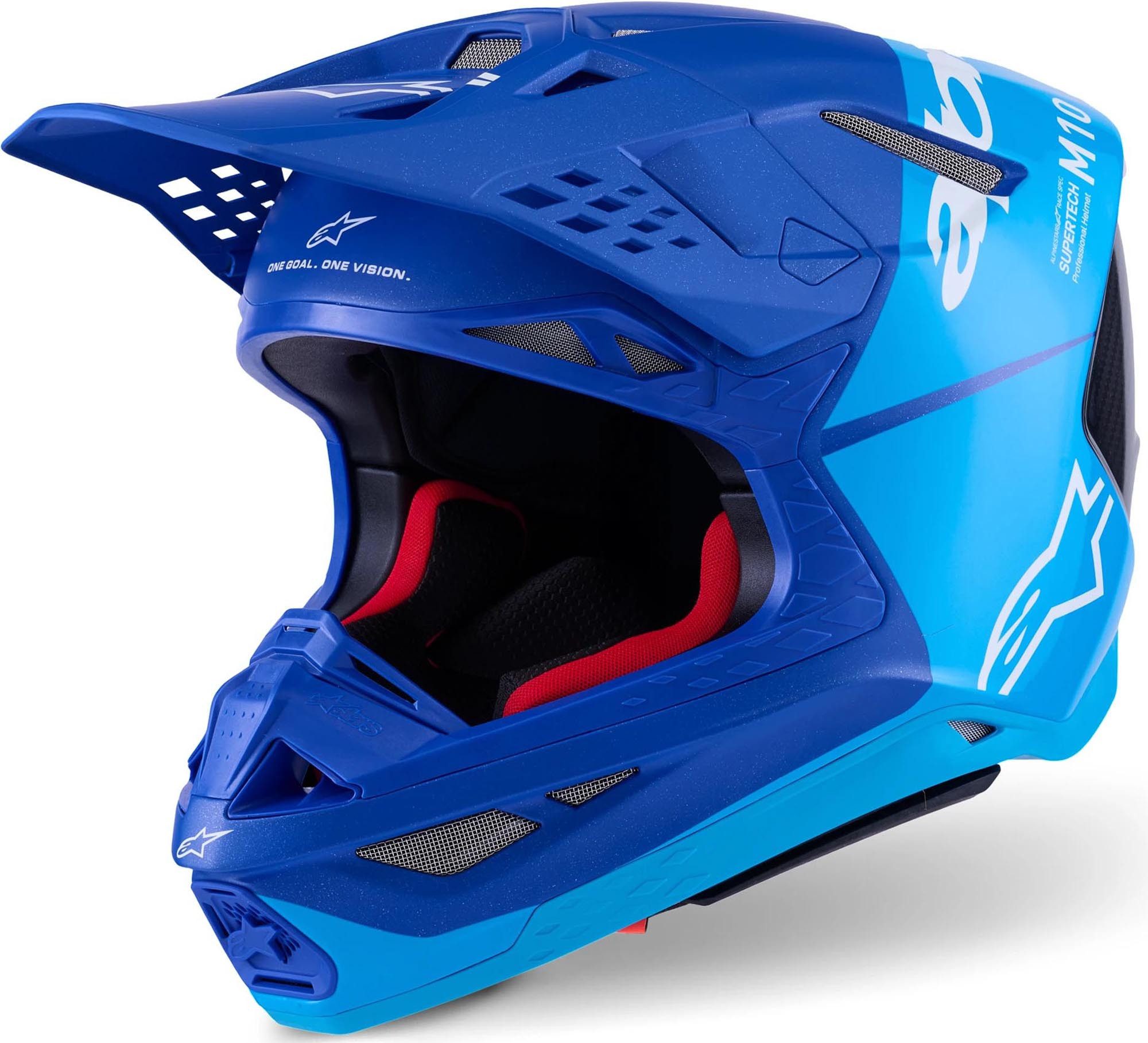 Alpinestars Motocrosshelm Supertech S-M10 Flood 2024 Motocross Helm, Notfallsystem-polsterung (eqrs)