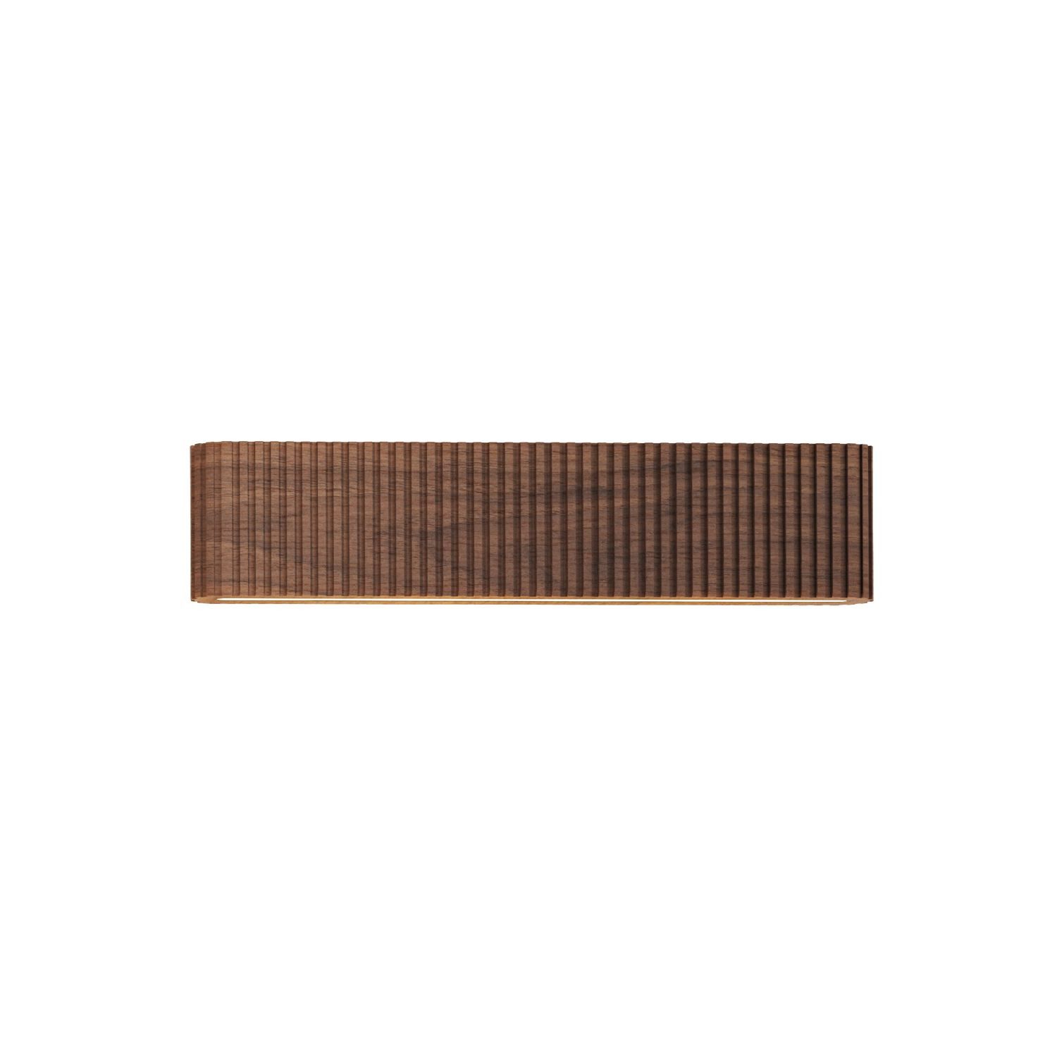 Licht-Erlebnisse Wandleuchte KIMI, LED fest integriert, LED Holz 45 cm breit Up Down dunkles länglich 2200/2700/3000 K 800 lm