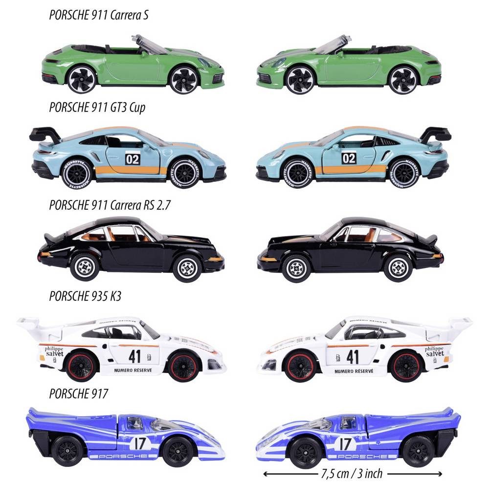 majORETTE Spielzeug-Auto Porsche Porsche 5 Pieces Giftpack Fertigmodell PKW Modell 8502105002