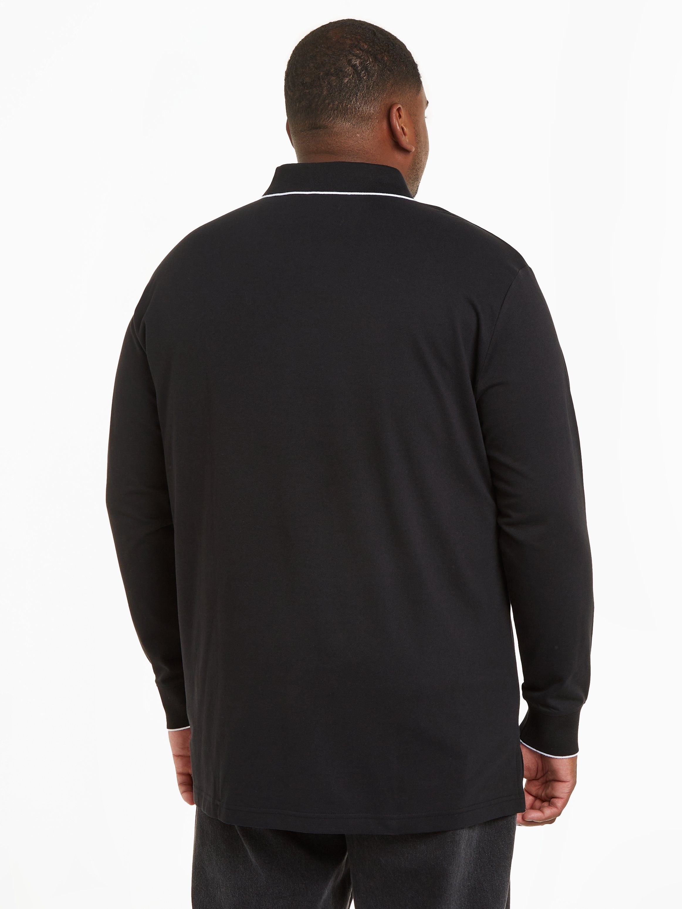 TIPPING Markenlabel Klein mit LS Poloshirt Calvin POLO Big&Tall PIQUE BT_STRETCH