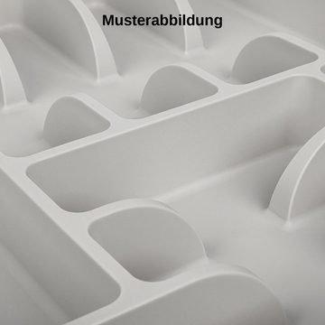 Engelland Besteckkasten Besteckeinsatz für Schubladen 40 cm (Vorteils-Set, 1 St., 45 x 39 x 5 cm), BPA-frei, robuster PP-Kunststoff, für alle handelsüblichen Schubladen