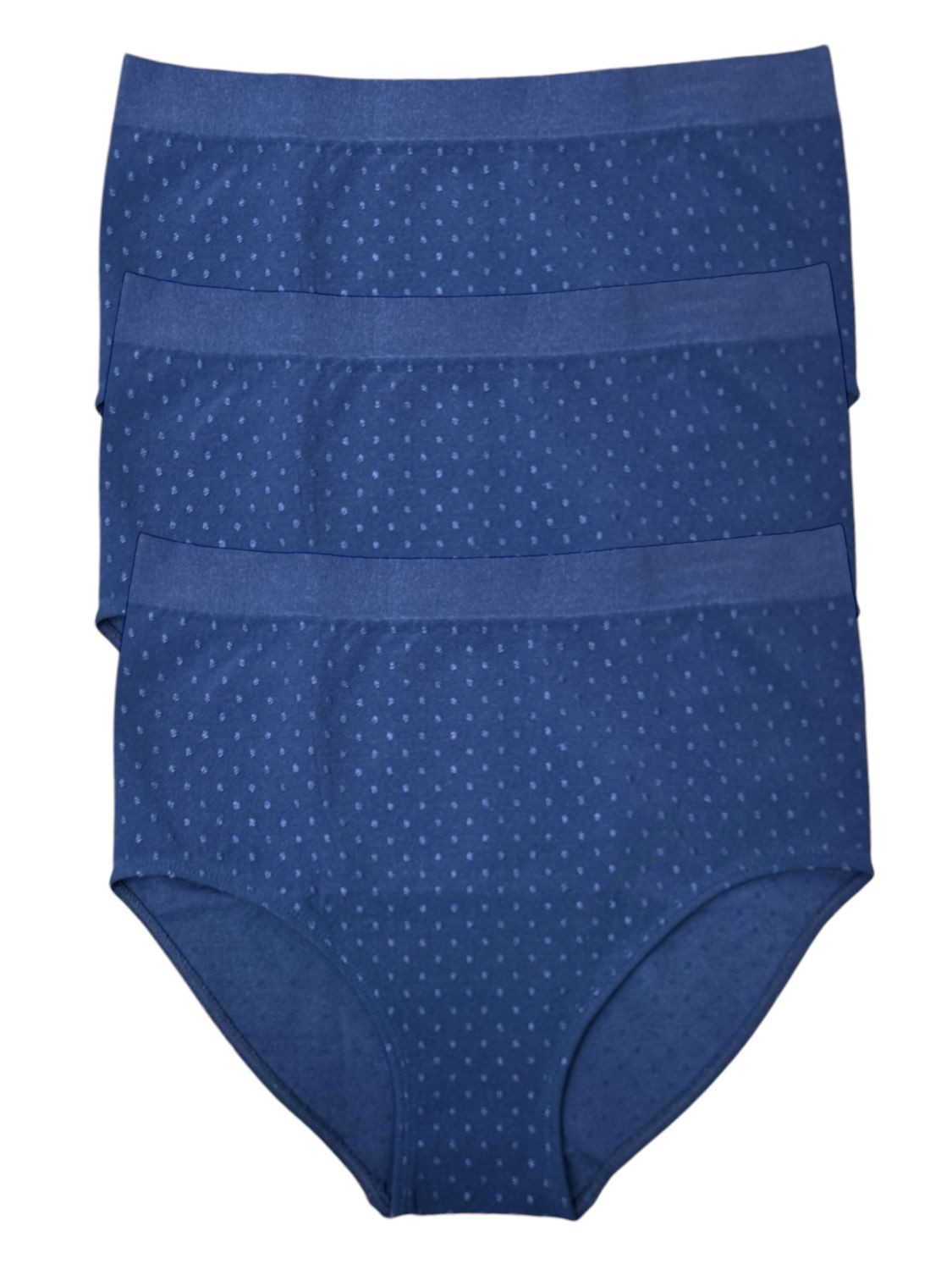 Dekker Taillenslip Damen Hüftslip Seamless 3er Pack ohne Nähte super elastisch (Packung, 3er - Pack) Satinpünktcken