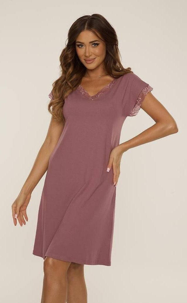 De Lafense Nachthemd mit zarter Spitze am Ausschnitt günstig online kaufen