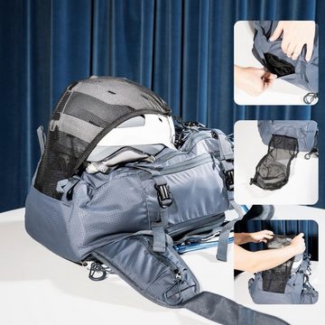 Otaro Skirucksack Skirucksack ALPIN, 20L Gletscherblau mit Hüftgurt, Helmnetz (Schutz für deine Ausrüstung, Perfekt durchdacht, mit dickem Rückenpolster, für max. Bewegungsfreiheit)