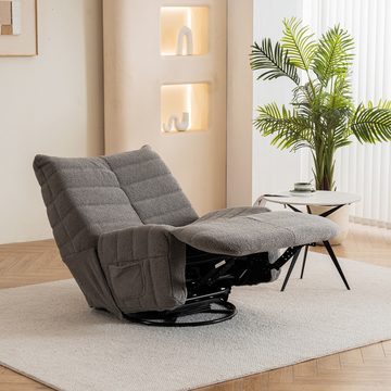 MODFU TV-Sessel mit Massage und Wärmefunktion (Elektrischer Massagesessel, Fernsehsessel, Drehsessel), mit 360° Drehfunktion und Timer, Fernbedienung