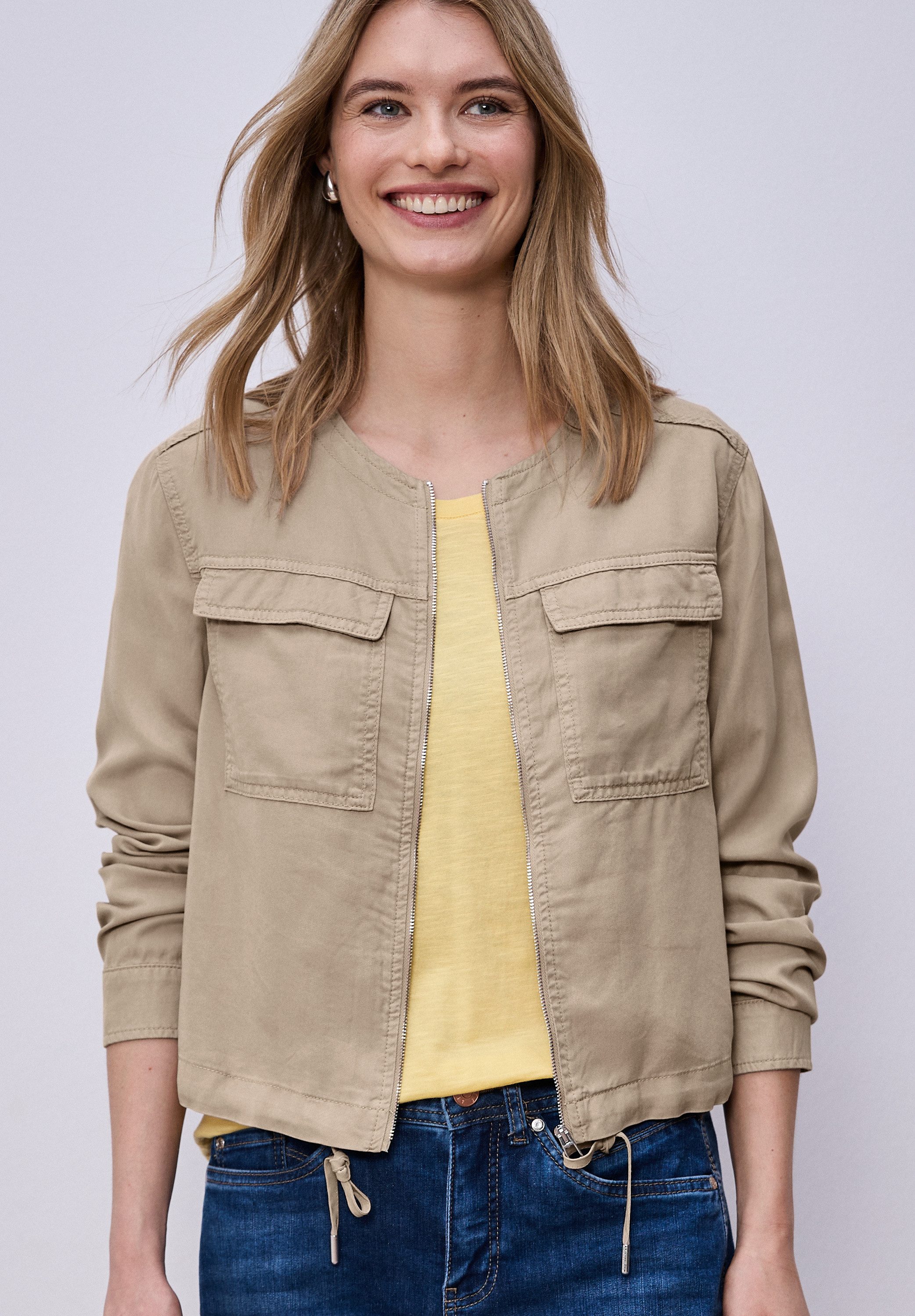 STREET ONE Kurzjacke mit elastischem Bund und Tunnelzug