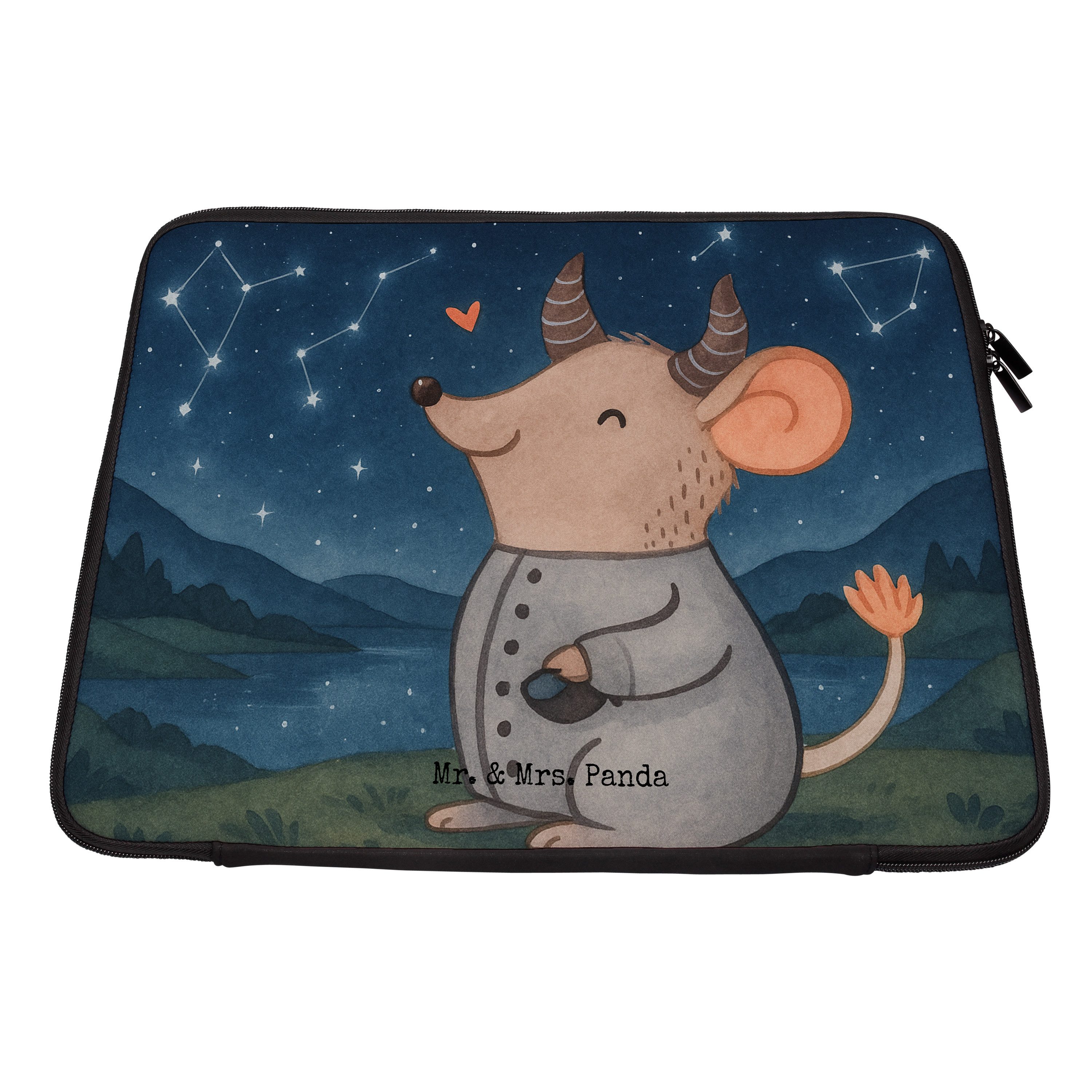 Mr. & Mrs. Panda Laptop-Hülle Stier Astrologie Design, Laptop Tasche 17" 40 x 30 cm, Weiß, Laptopta, Hülle Laptop Notebook Tasche Laptop Sleeve