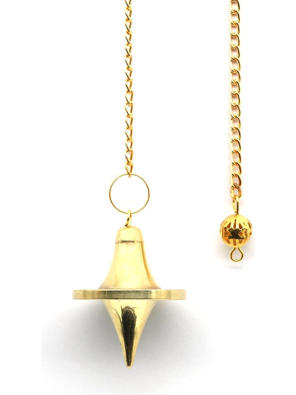 Nisan Kette und Anhänger Set, Messing Pendel – Radiästhesie für Energiearbeit, Meditation, Wahrsagen