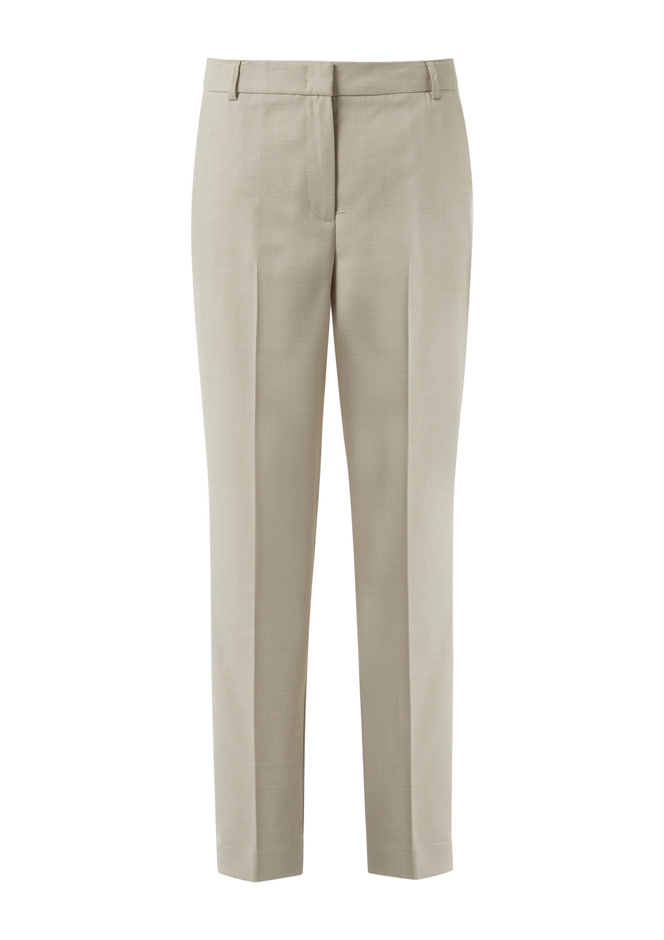 comma 7/8-Hose Hose Strukturierte Cigarette-Pants mit Bügelfalten günstig online kaufen
