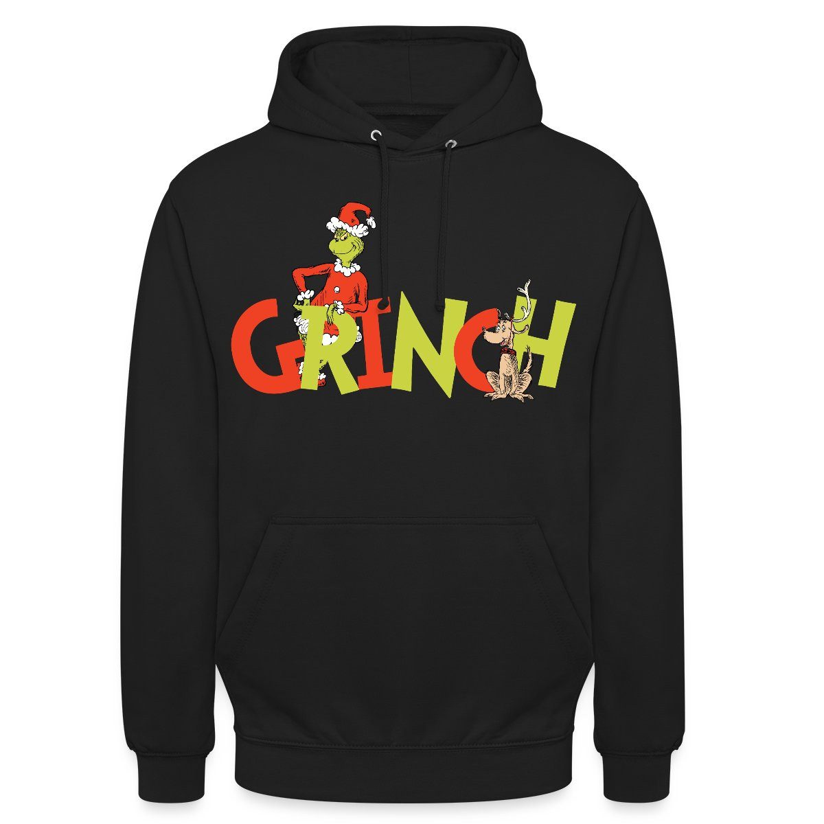 Spreadshirt Hoodie Der Grinch Schriftzug Mit Grinch & Hund Max Unisex Hoodie (1-tlg)