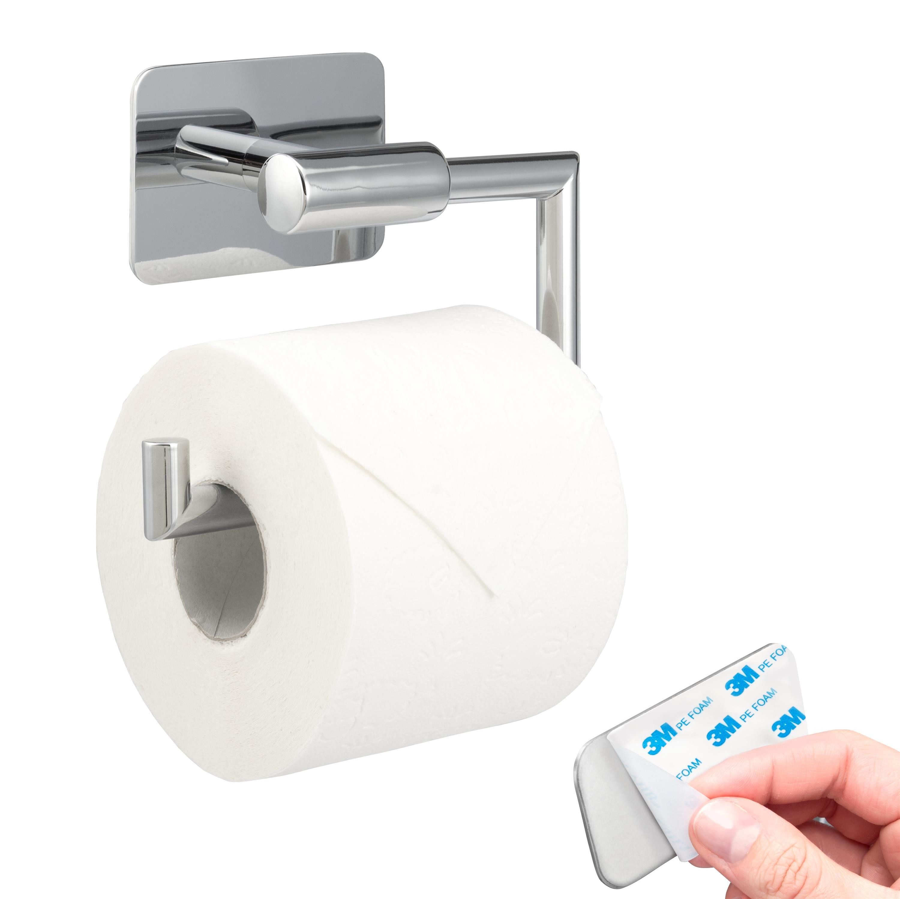 bremermann Toilettenpapierhalter Bad-Serie LUCENTE TAPE - mit Klebepad, aus Edelstahl (1-St)