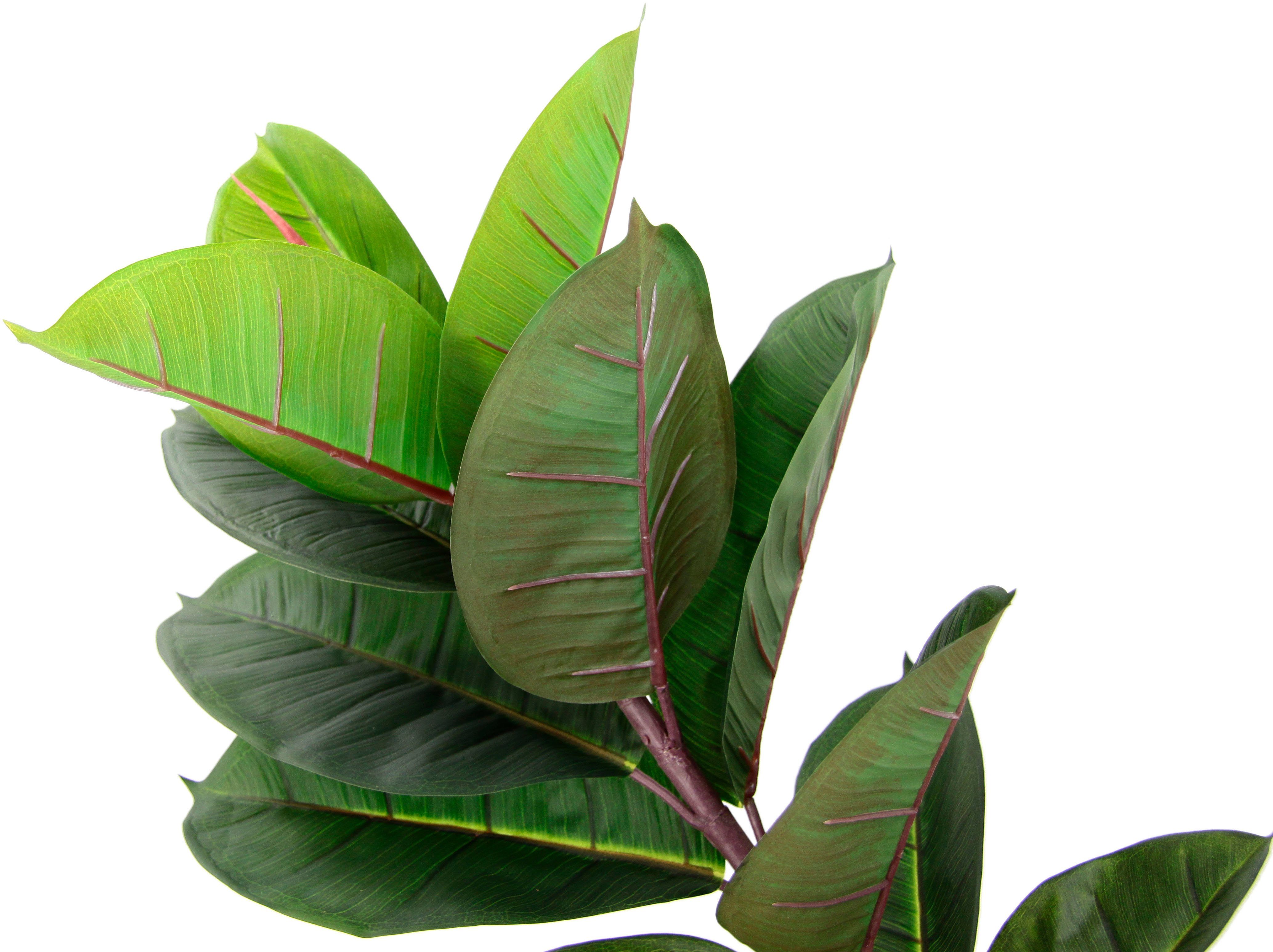 Kunstbaum Gummibaum, I.GE.A., Höhe 84 cm, Mit Übertopf, Ficus Elastica