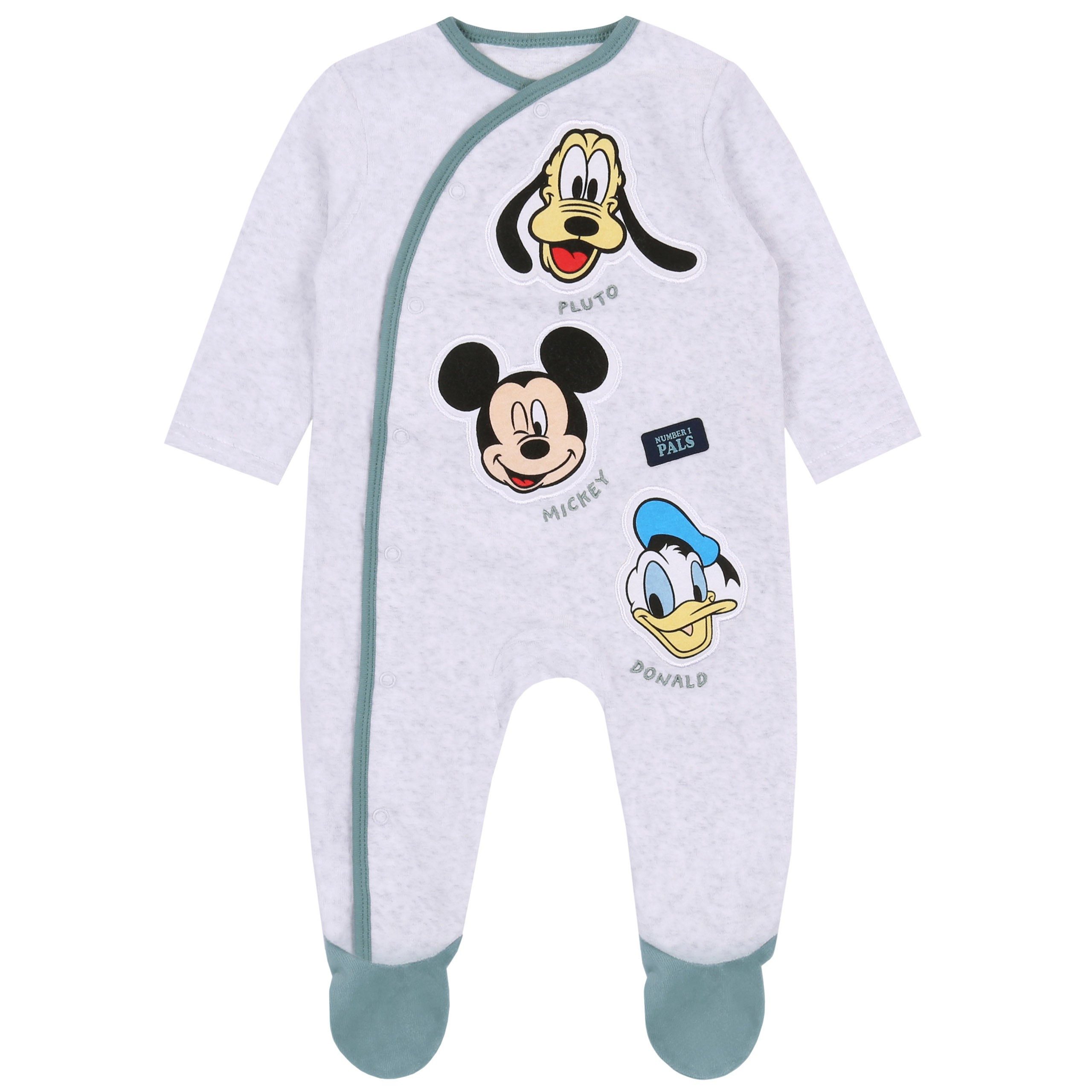 Sarcia.eu Body Grauer Strampler + Mütze für Jungen Mickey Maus DISNEY 6-9 Monate