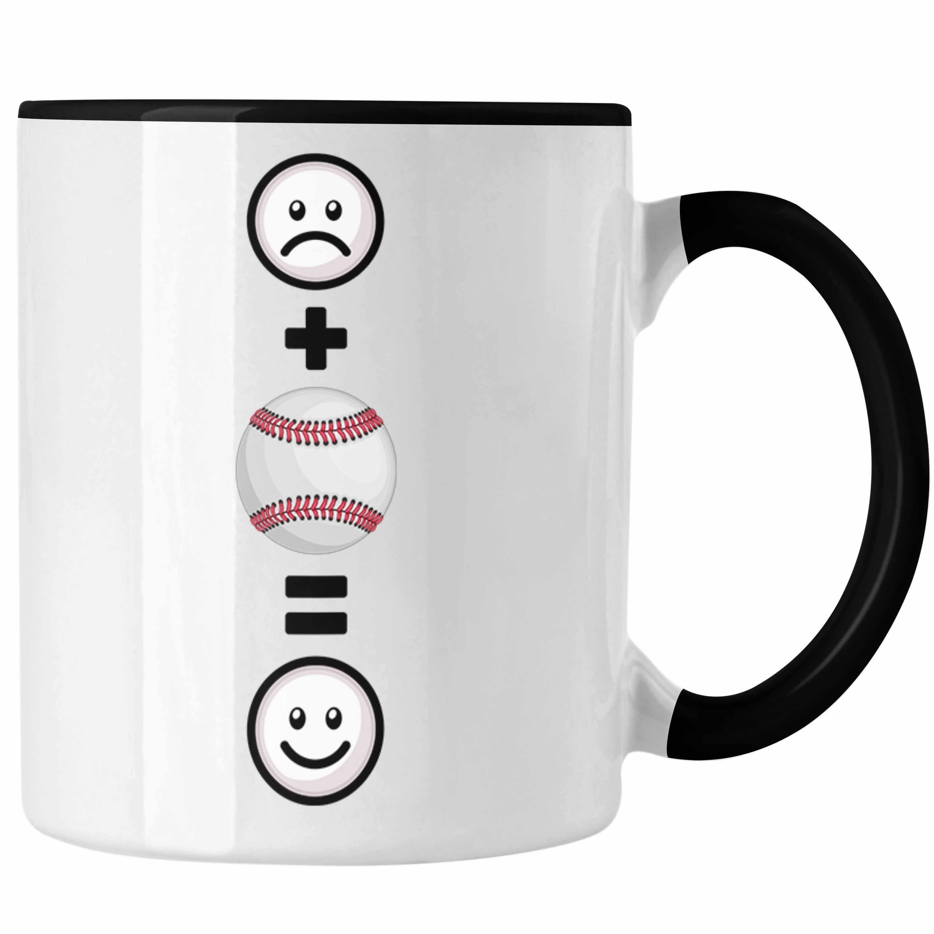 Lustige :( für Trendation Tasse Tasse Geschenk Baseball-Spieler Geschenkidee Baseball Schwarz