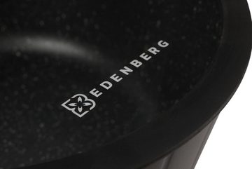 Edenberg Topf-Set Topfset schwarze Töpfe Kasserolle Pfanne Keramik Holzimitation, Aluminiumguss (10-tlg., Zeitloses Design des Topfsets. Eine ideale Geschenkidee)