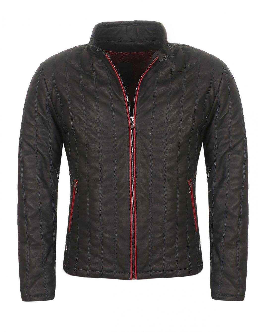 Hollert Lederjacke Armano Lammnappa Jacke Herren Übergangsjacke wattiert