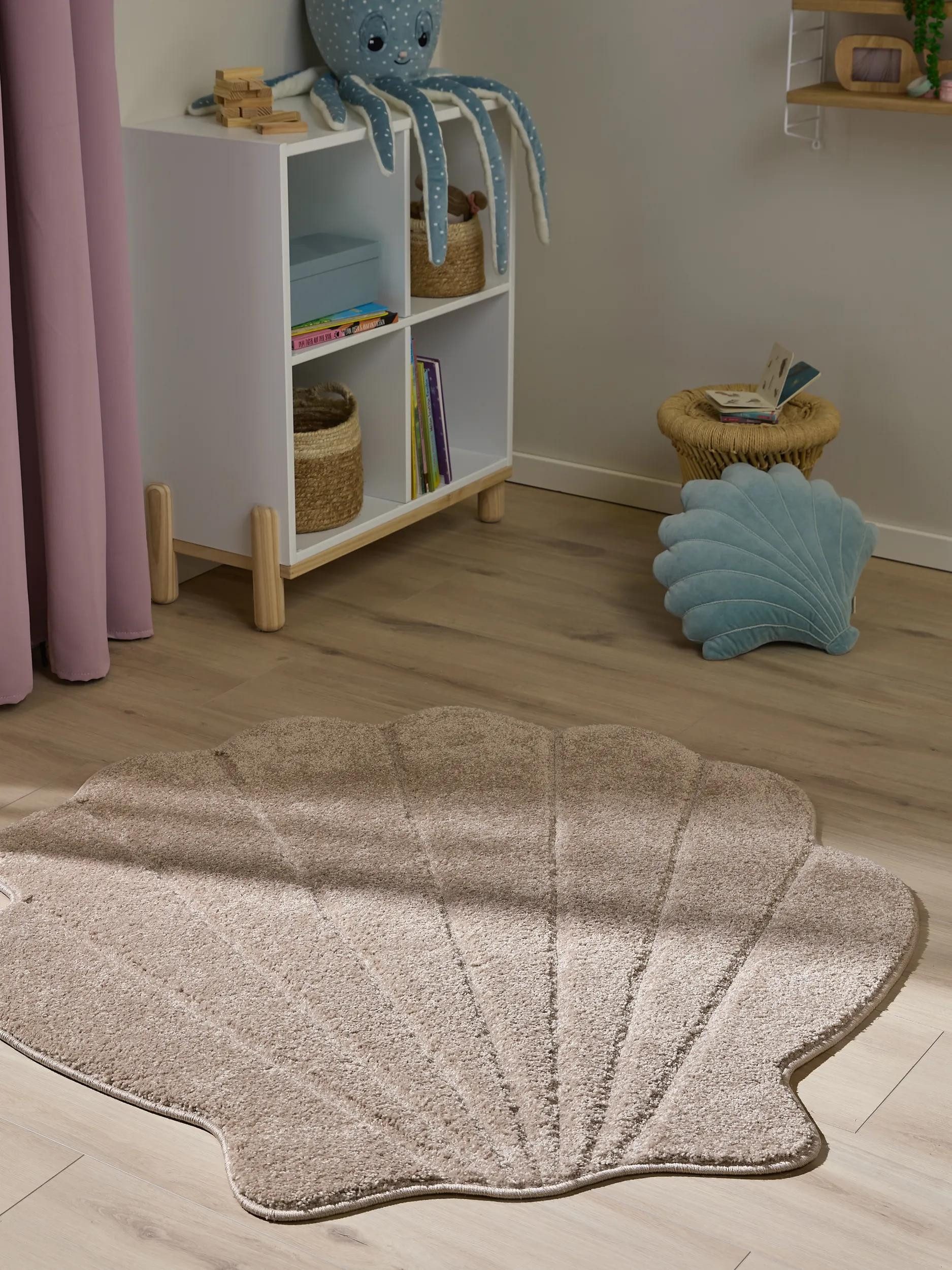 benuta Kinderteppich Nori, Sonderform, Höhe: 11 mm, Kunstfaser, Berber, Ethno-Style, Wohnzimmer