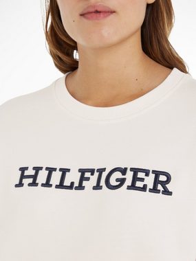 Tommy Hilfiger Sweatshirt REG MONOTYPE EMB SWEATSHIRT mit markanter Hilfiger Logo-Stickerei