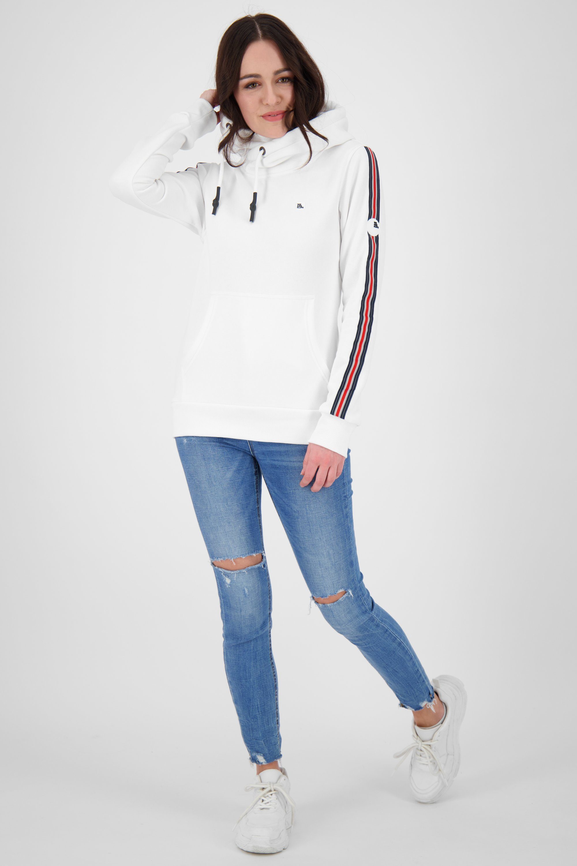 D Alife & SarahAK Sweat white Kapuzensweatshirt, Kickin Sweatshirt Kapuzensweatshirt Damen