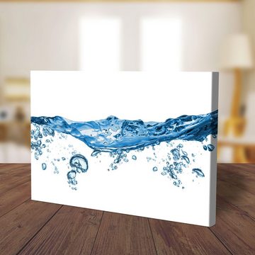 wandmotiv24 Leinwandbild Wasser mit Luftblasen, frisch, Luft, Unterwasser (1 St), Wandbild, Wanddeko, Leinwandbilder in versch. Größen