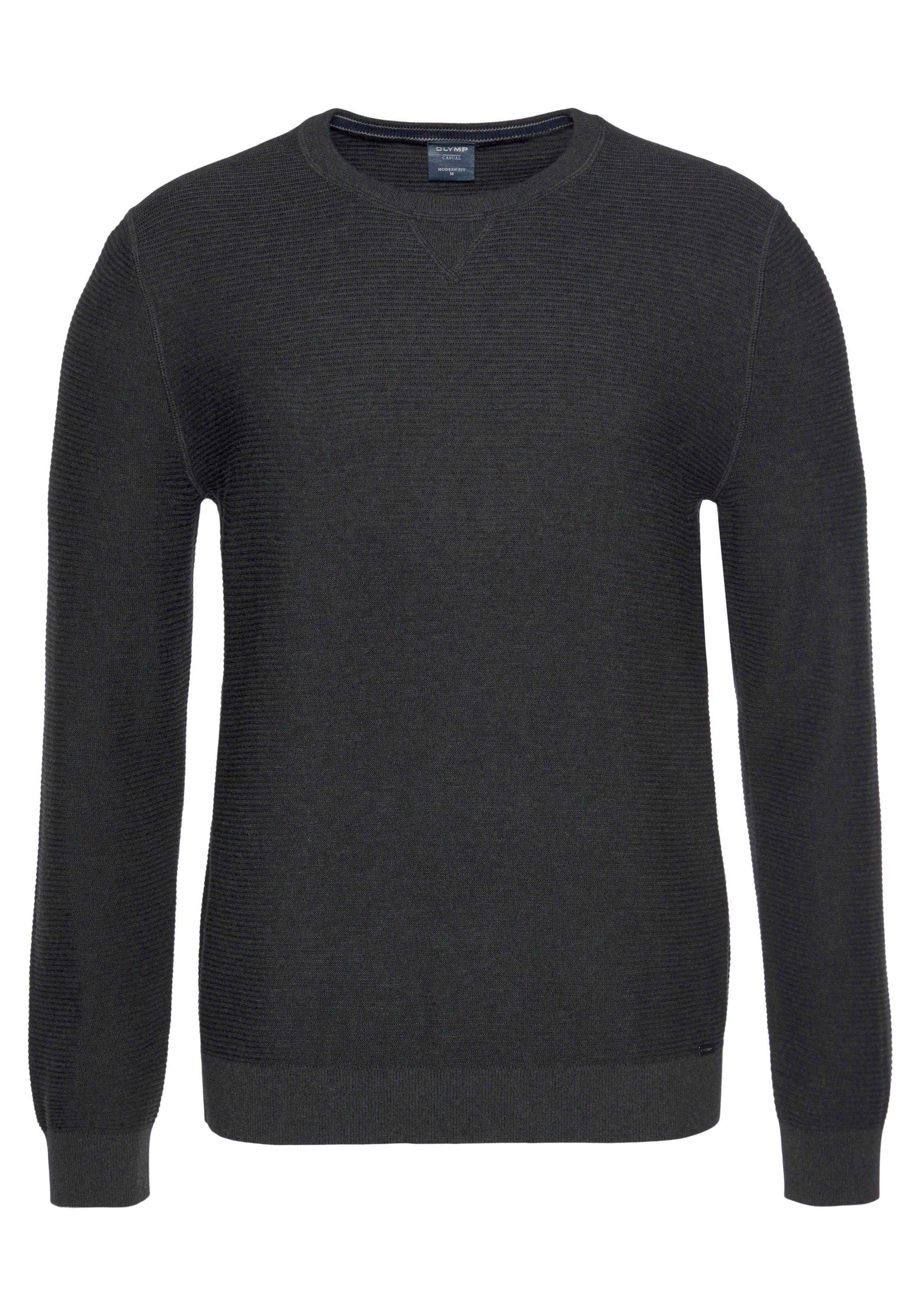 Rundhalspullover OLYMP Strick Casual