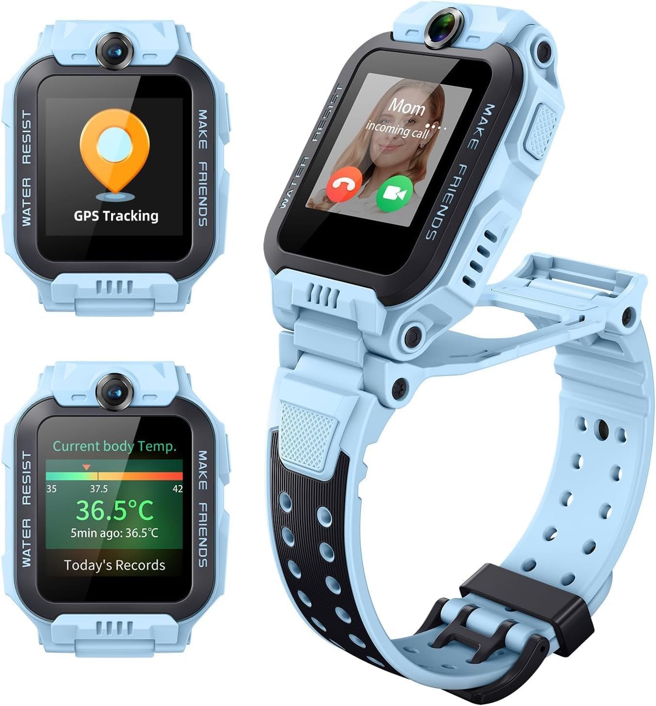 imoo Z7 Smartwatch (2,5 cm, sim-karte), Kinder Smartwatch mit Videoanrufen Ortung Sportmodi