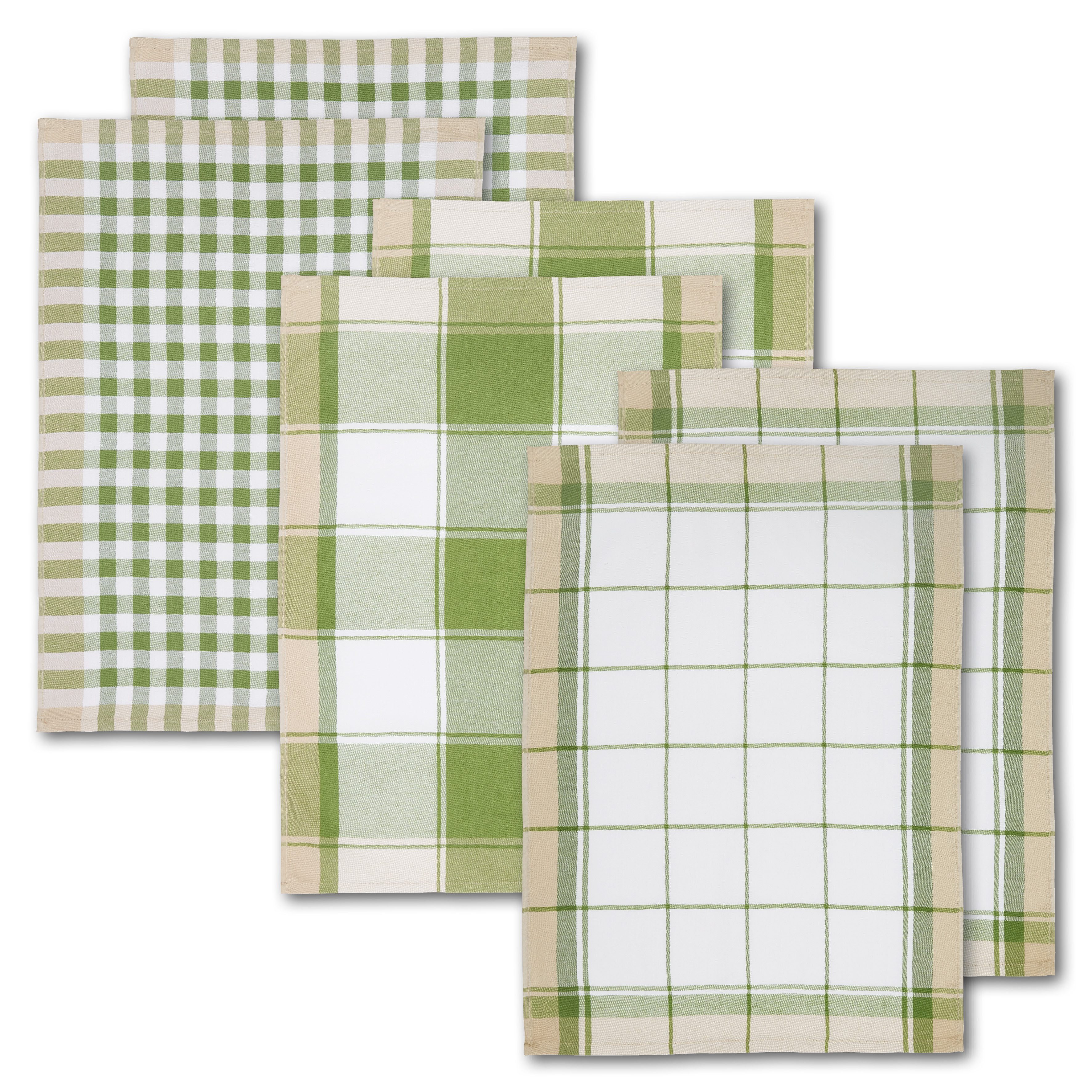 Dyckhoff Geschirrtuch KARO, Maße je Tuch ca. 50x70 cm, (Set, 6-tlg), mit dr günstig online kaufen