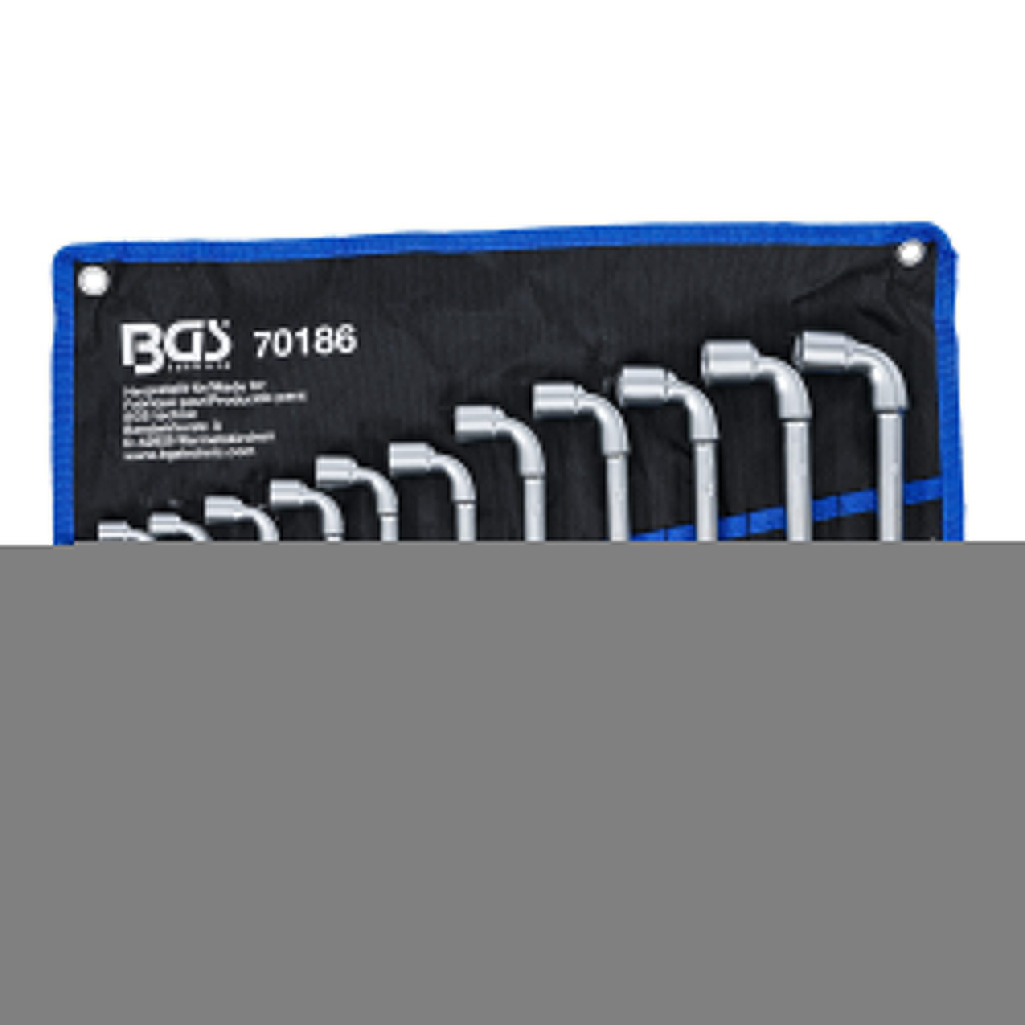BGS technic Steckschlüssel BGS Pfeifenkopfschlüssel-Satz 70186, SW 8 - 19 mm, 12-tlg.