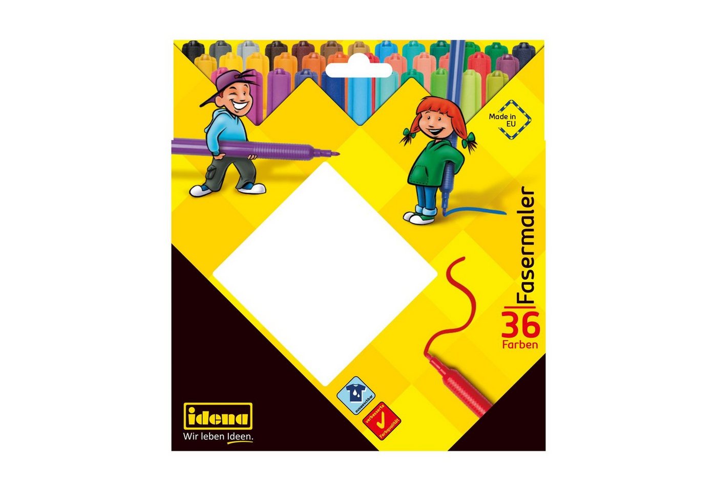 Thumbnail - Idena Faserstift Idena 10039 - Fasermaler, 36 Stück im Kartonetui, mit 2 mm Spitze