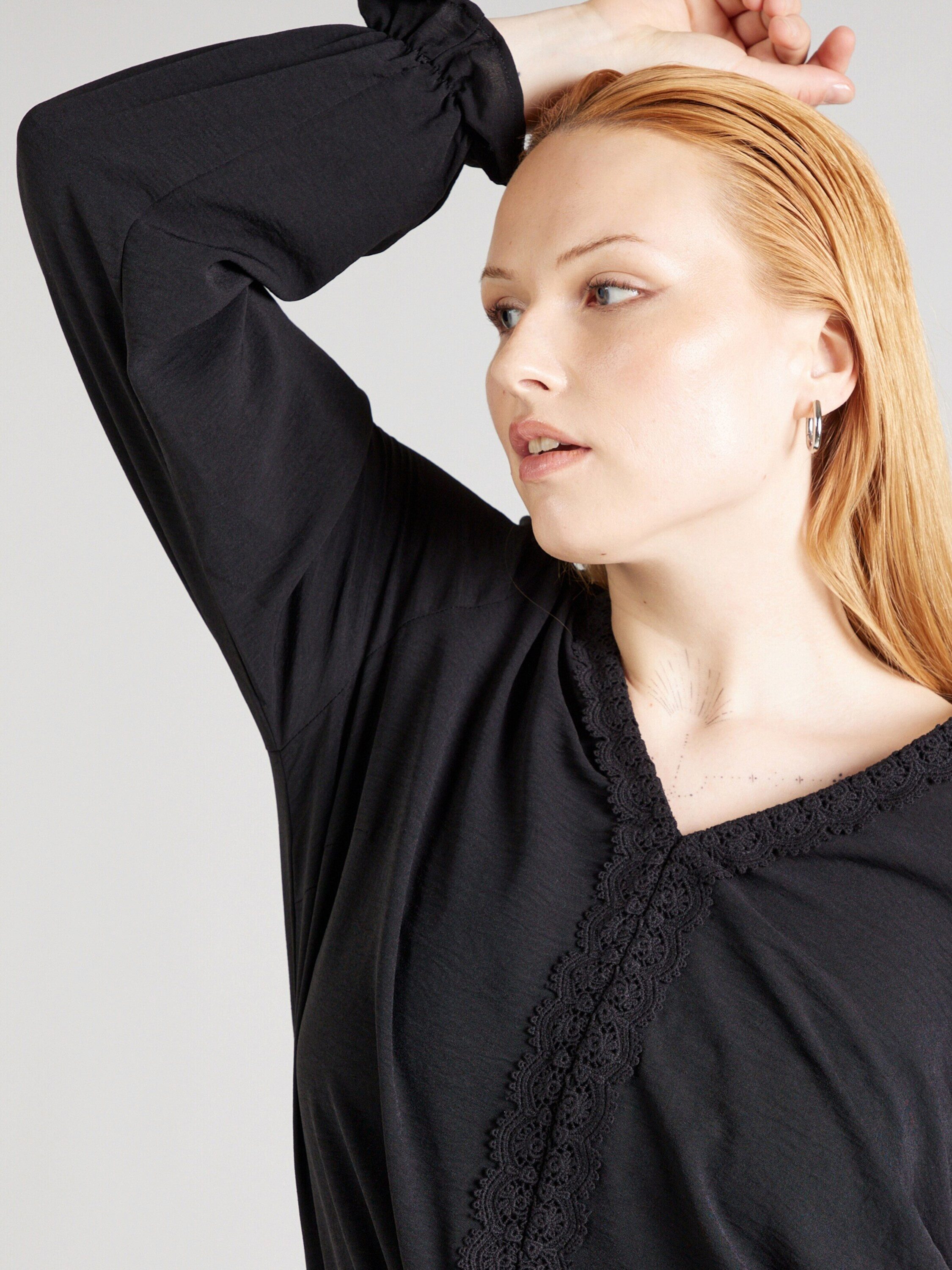 Vero Moda Curve Langarmbluse VMCALVA (1-tlg) Spitze