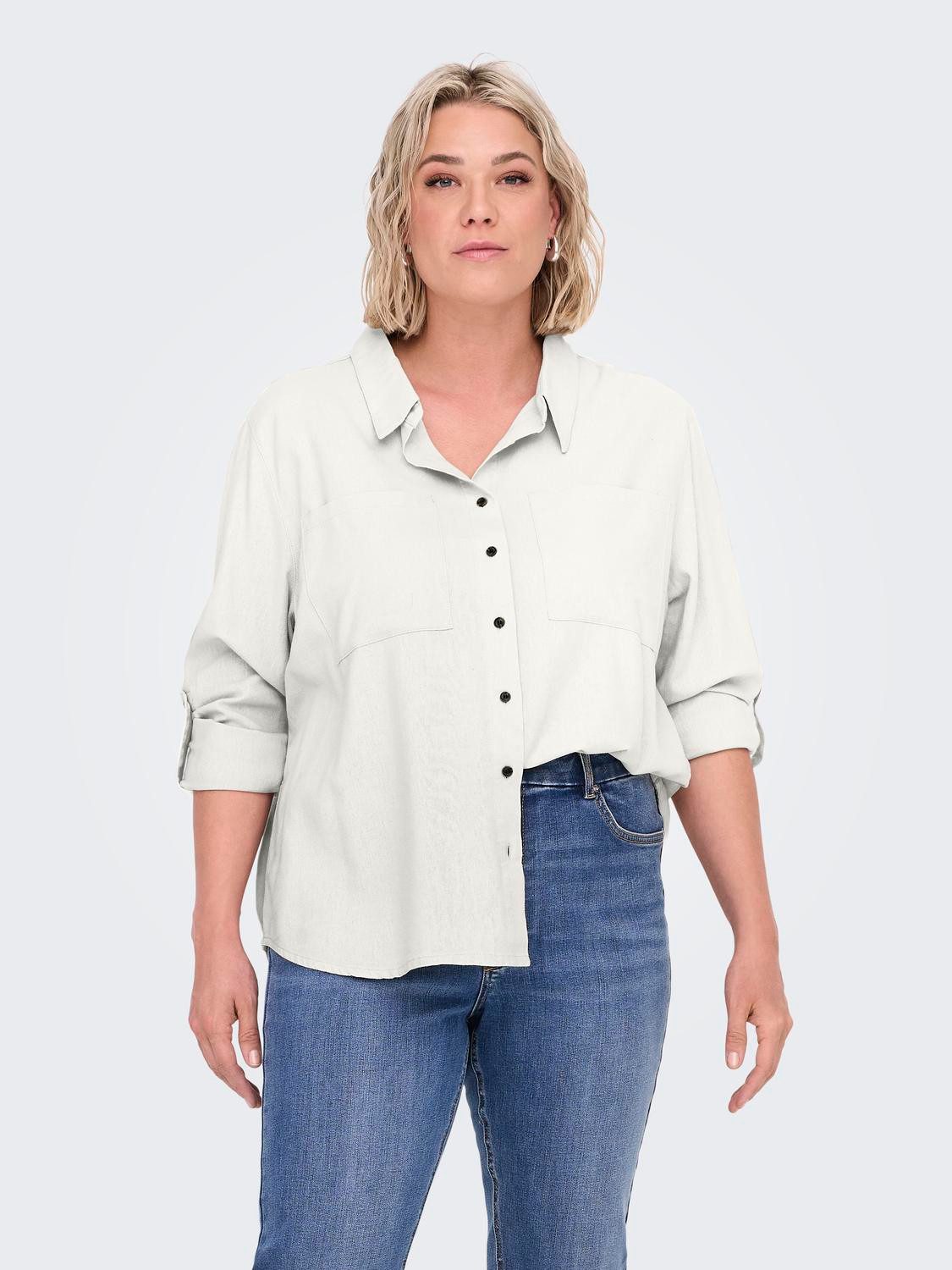 ONLY CARMAKOMA Langarmbluse CARYASMIN-CARO L/S LINEN günstig online kaufen