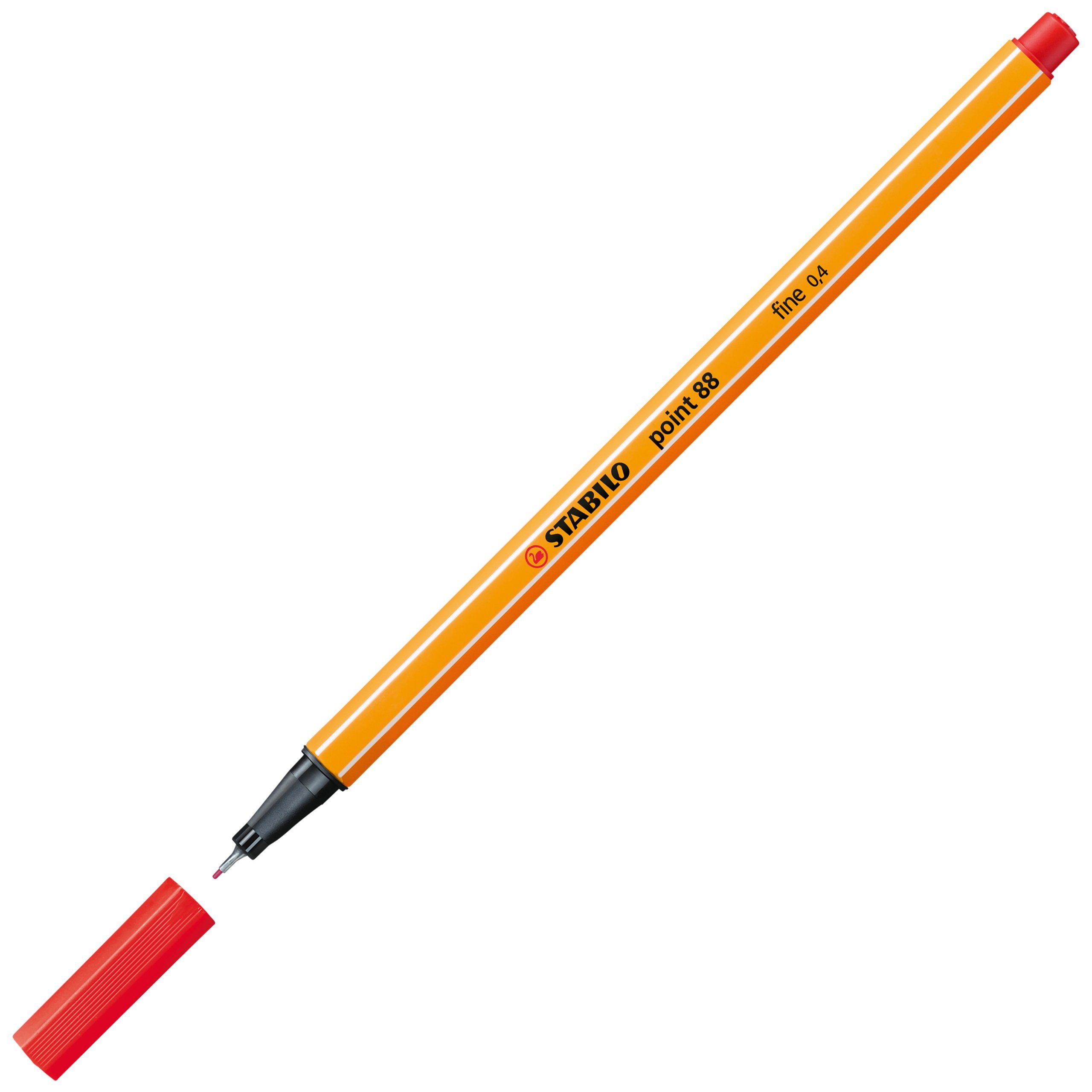 STABILO Tintenfeinschreiber Tintenfeinschreiber rot Stabilo point 88, 3er Blister