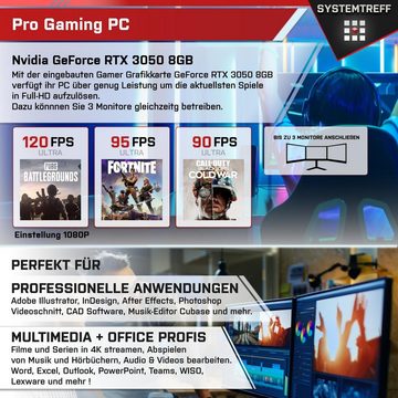SYSTEMTREFF Basic Gaming-PC (AMD Ryzen 5 7600, GeForce RTX 3050, 16 GB RAM, 512 GB SSD, Luftkühlung, Windows 11, WLAN)