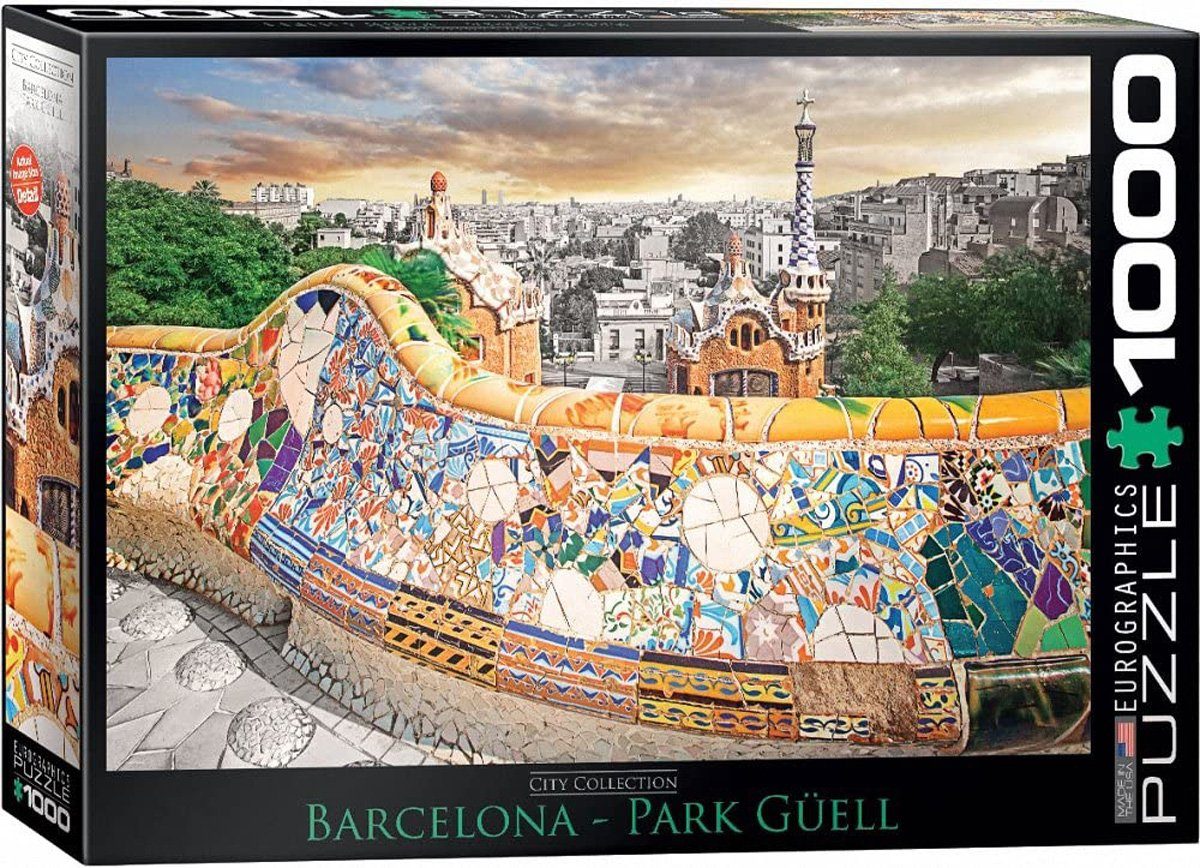 Puzzle 1000 Teile Puzzle - Puzzle - Barcelona Park Güell, Puzzleteile