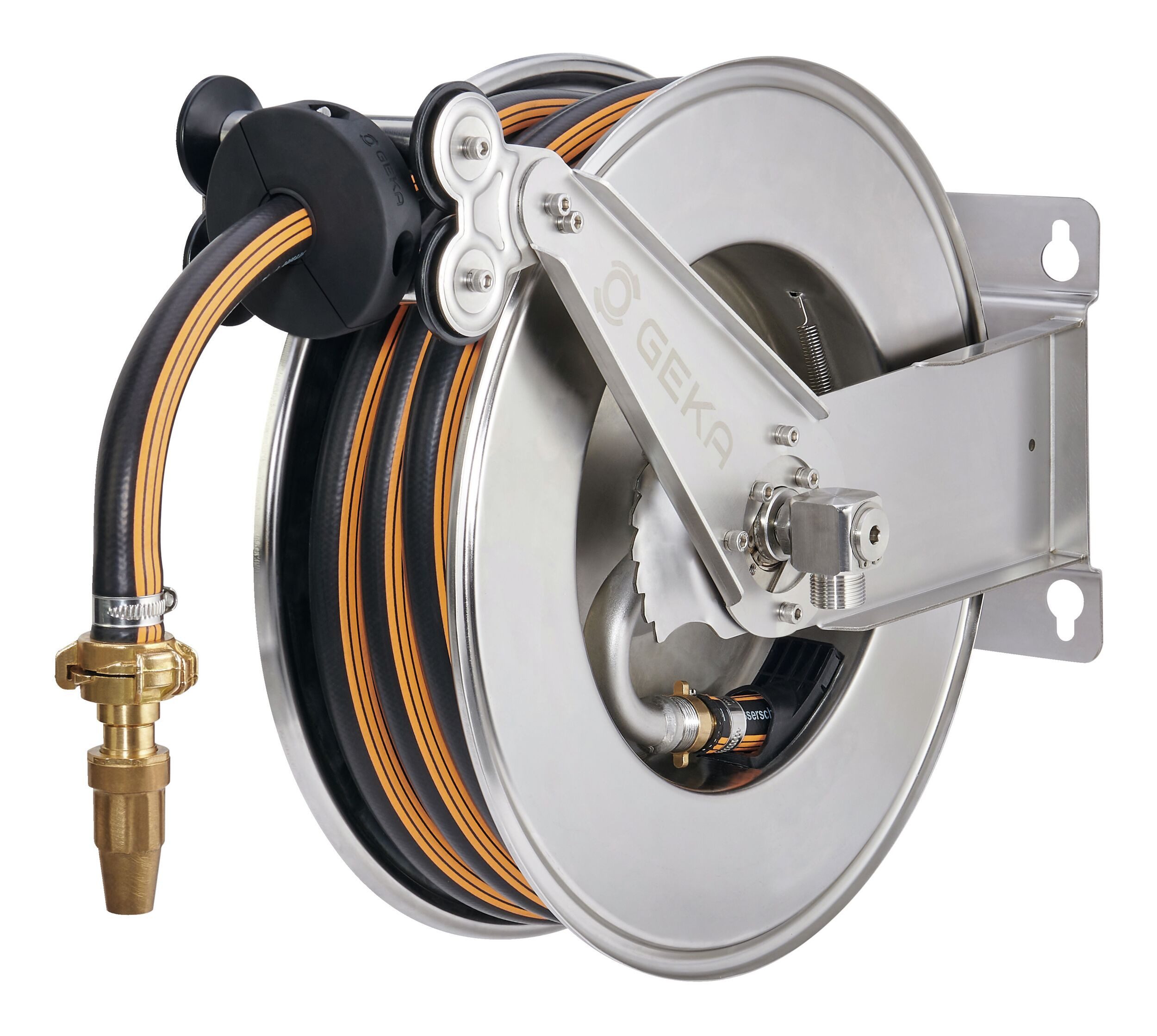GEKA Schlauchaufroller, Plus automatischer Schlauchaufroller EA15GSK Edelstahl, inkl. 11