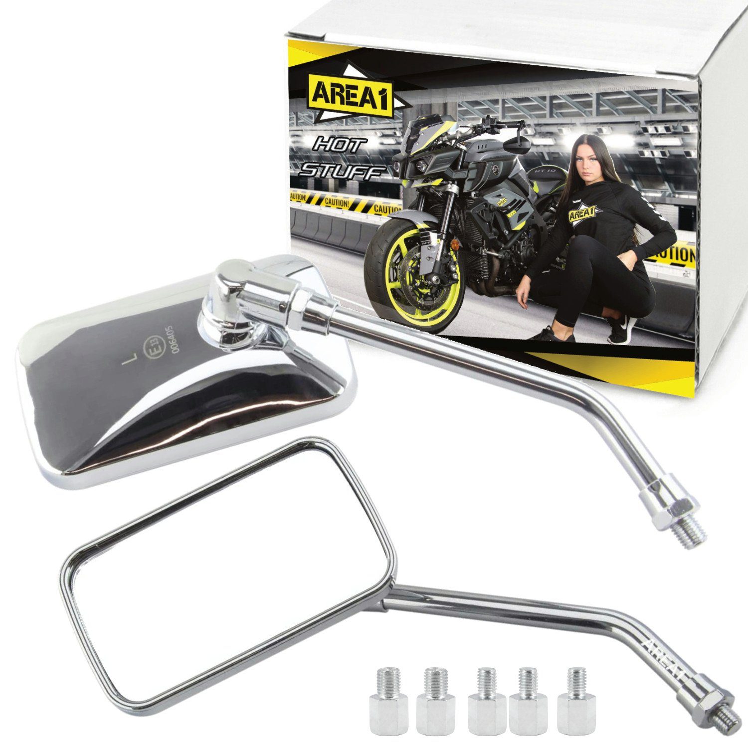 Motorradspiegel Motorradspiegel Set E geprüft, 2xM10 Rechtsgewinde
